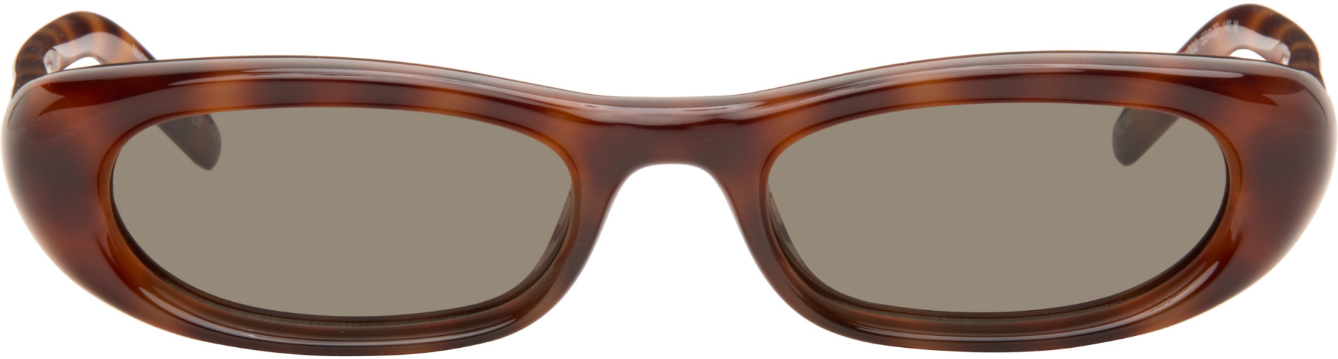 Saint Laurent: Brown SL 557 Shade Plump Sunglasses | SSENSE