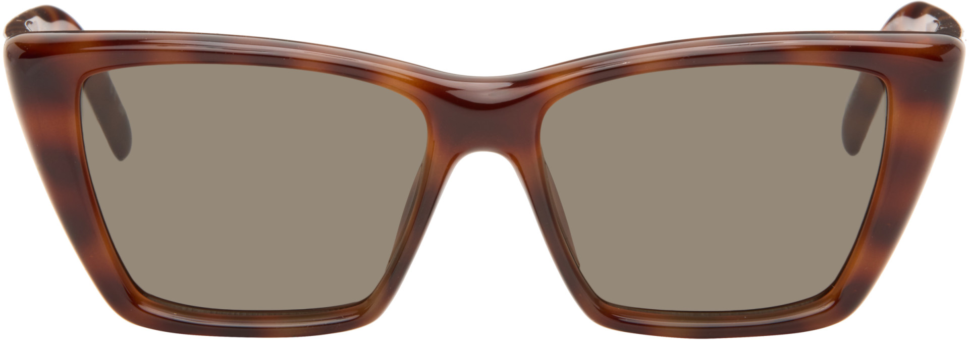 Yves Saint Laurent サングラス ブラウン Saint Laurent: ブラウン SL 276 Mica Plump サングラス | SSENSE 日本