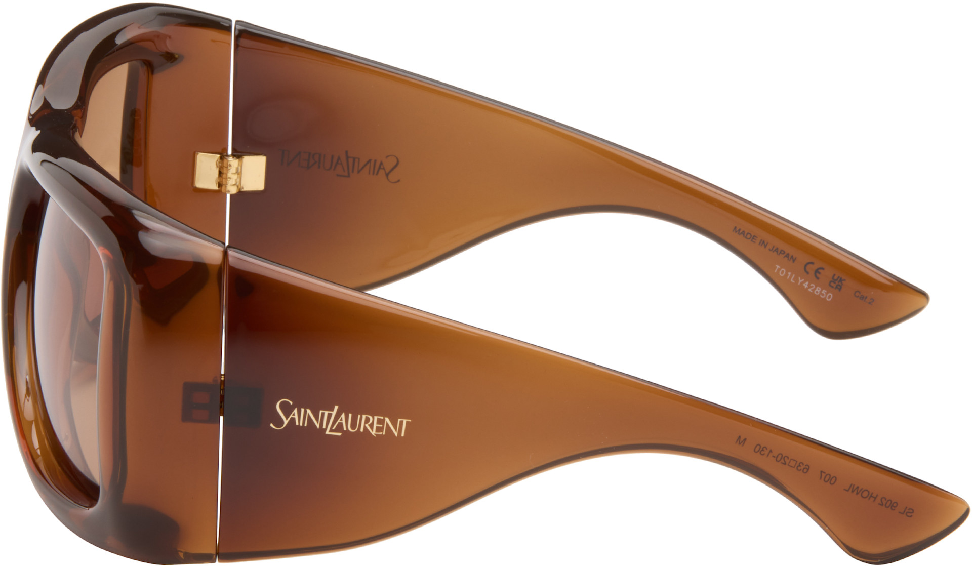 まっきー 新品！Saint Laurent Paris ハット ブラウン Saint Laurent: Brown SL 902 Howl Sunglasses | SSENSE
