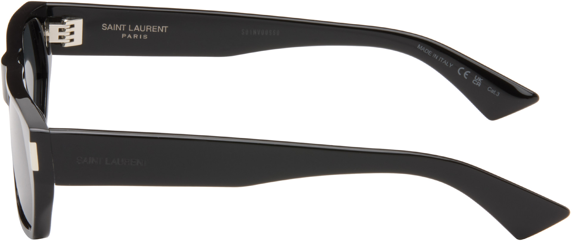 SAINT LAURENT サンローラン サングラス ボストン YSLロゴ Saint Laurent: Black SL 898 Sunglasses | SSENSE