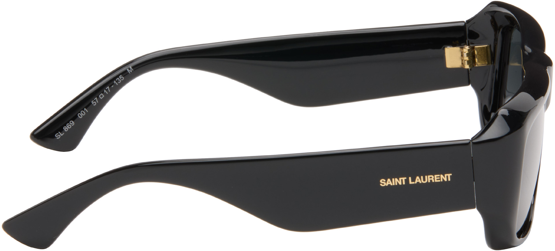 Saint Laurent: ブラック SL 869 ロゴ サングラス | SSENSE 日本