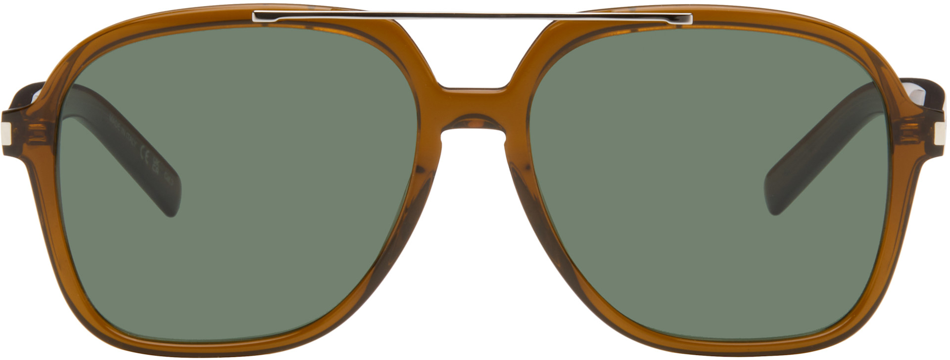 サンローラン サングラス sl545 Saint Laurent: Brown SL 545 Sunglasses | SSENSE