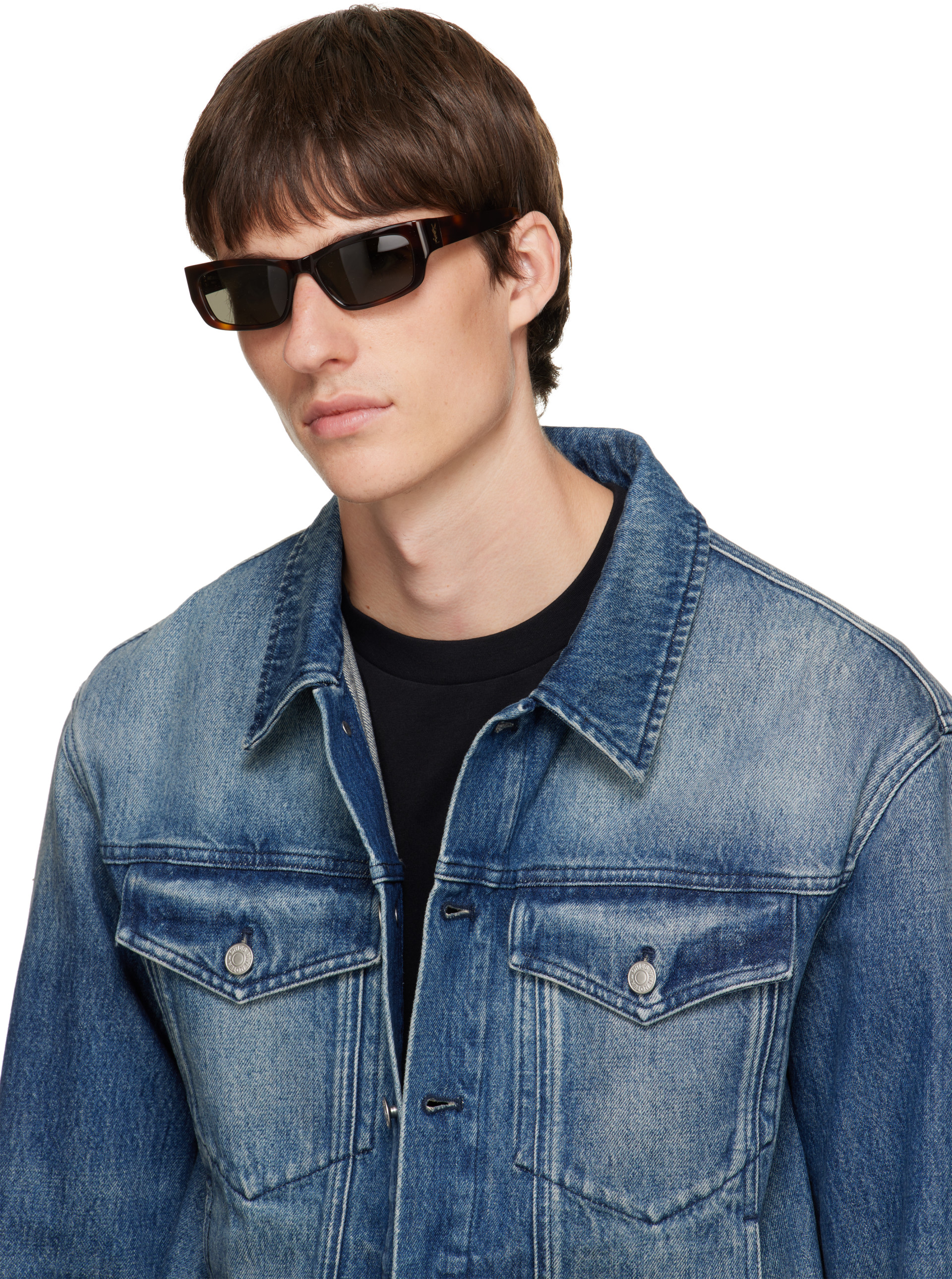 Saint Laurent: Brown SL M182 Jazz Sunglasses | SSENSE Saint Laurent: Brown SL M182 Jazz Sunglasses | SSENSE