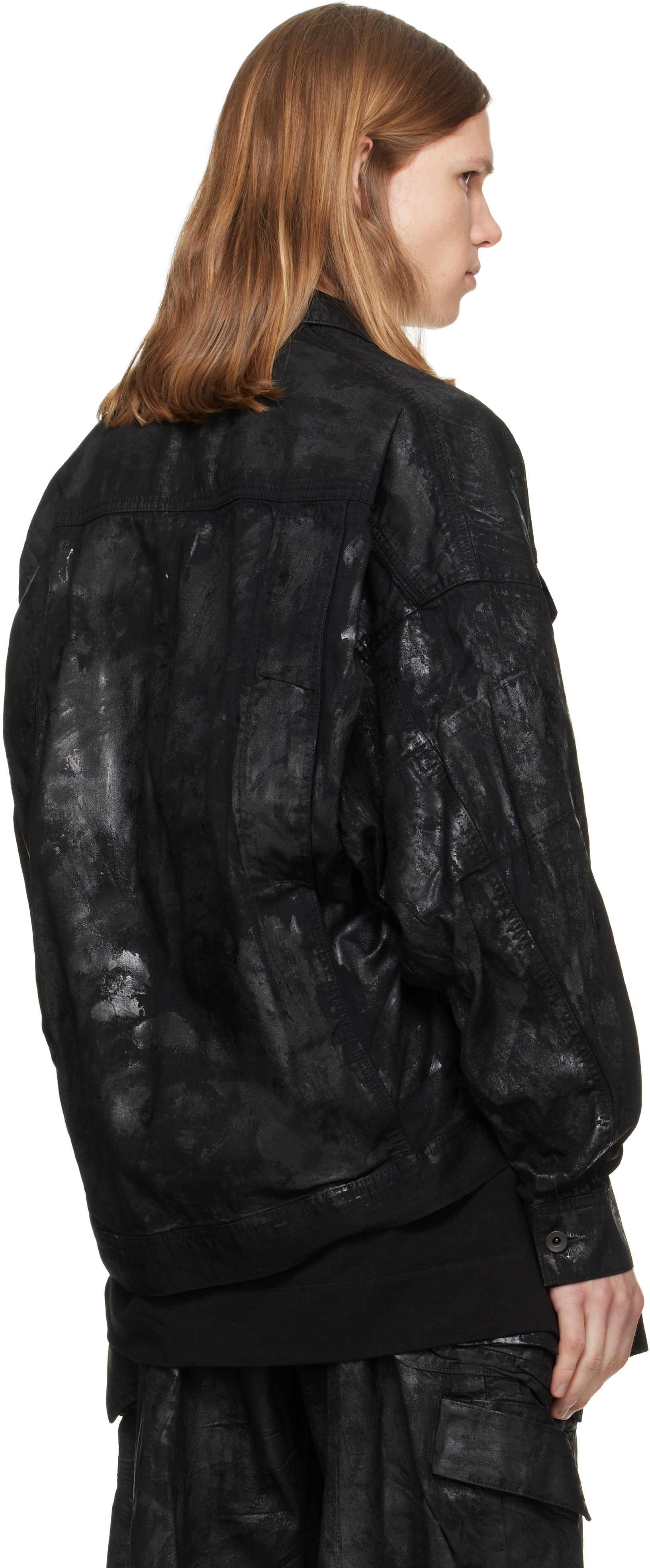 Julius - Black Coated DK Denim Jacket