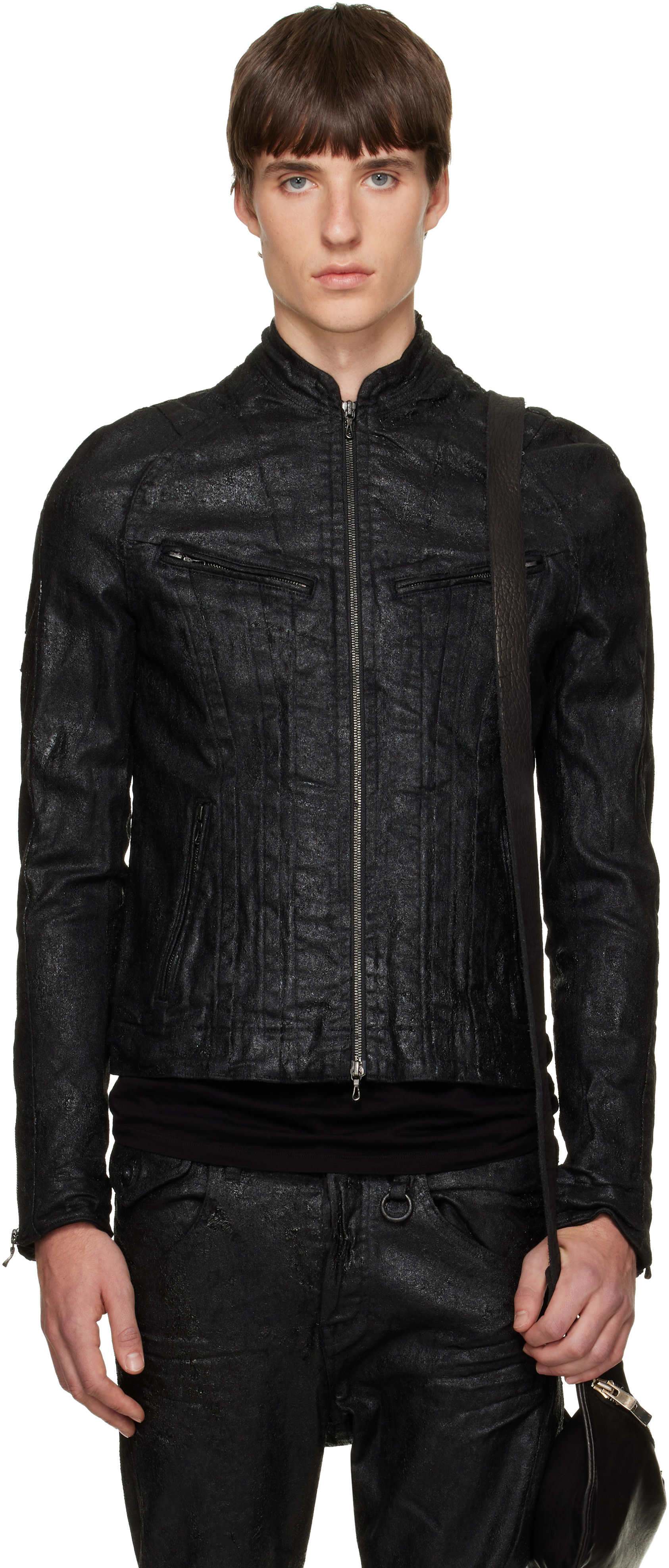 Julius - Black Seamed Riders Jacket