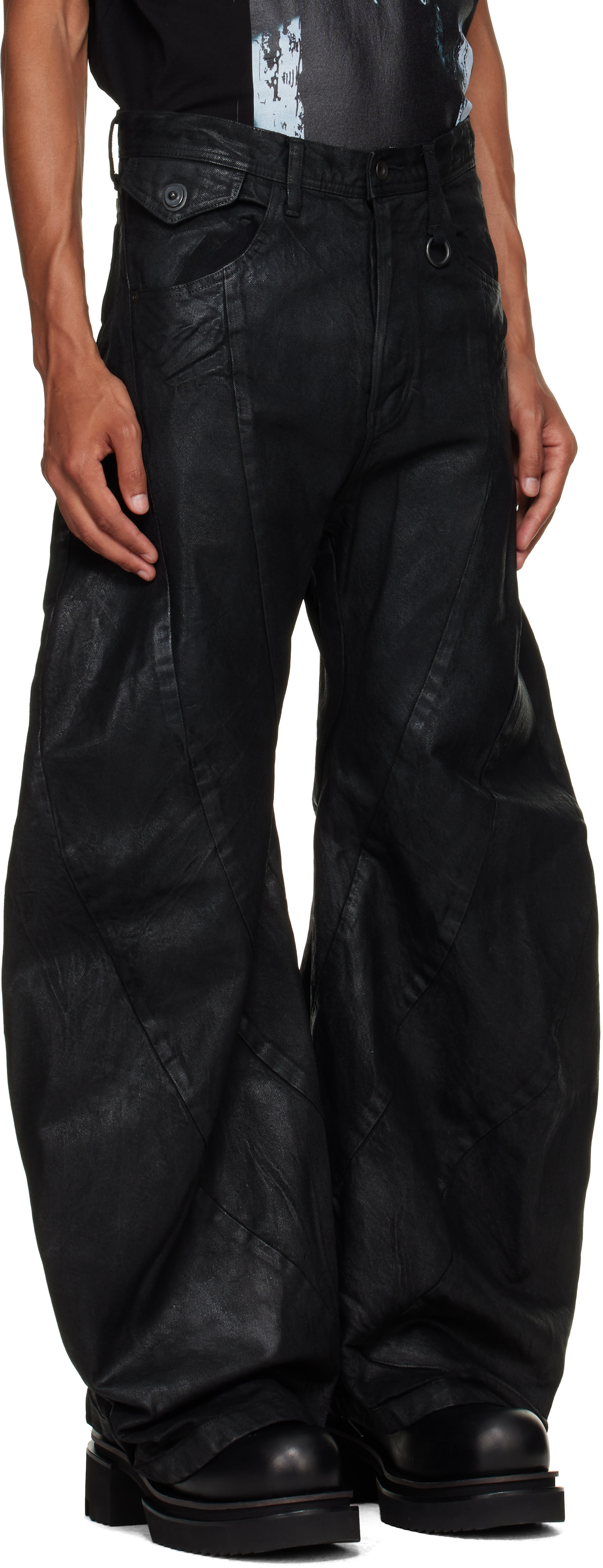 Julius - Black Bending Tuba Jeans