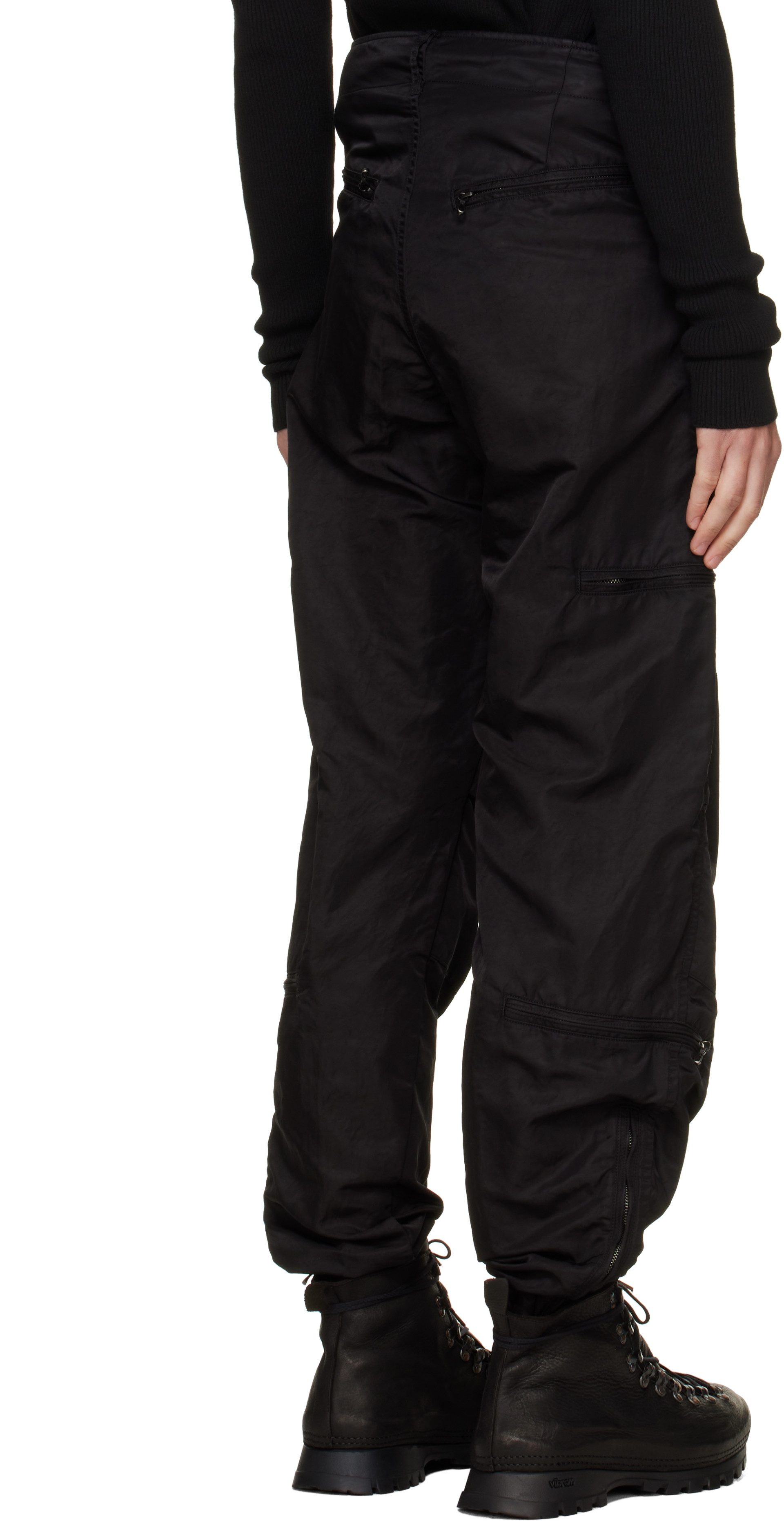 Julius - Black Flight Zip Cargo Pants