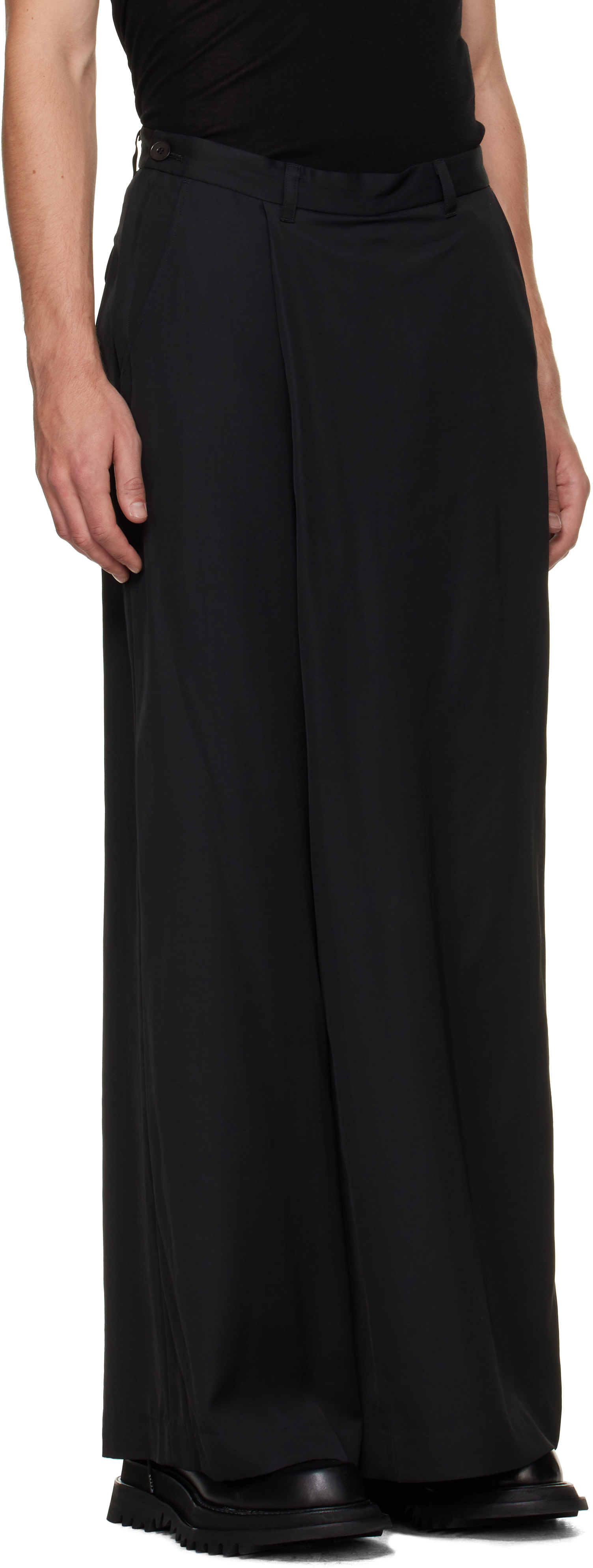 Julius - Black Over Wrapping Trousers
