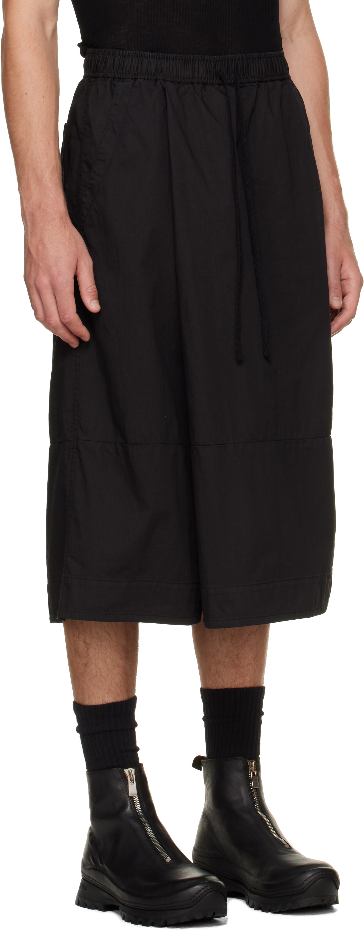 Julius - Black Over Wrapping Shorts