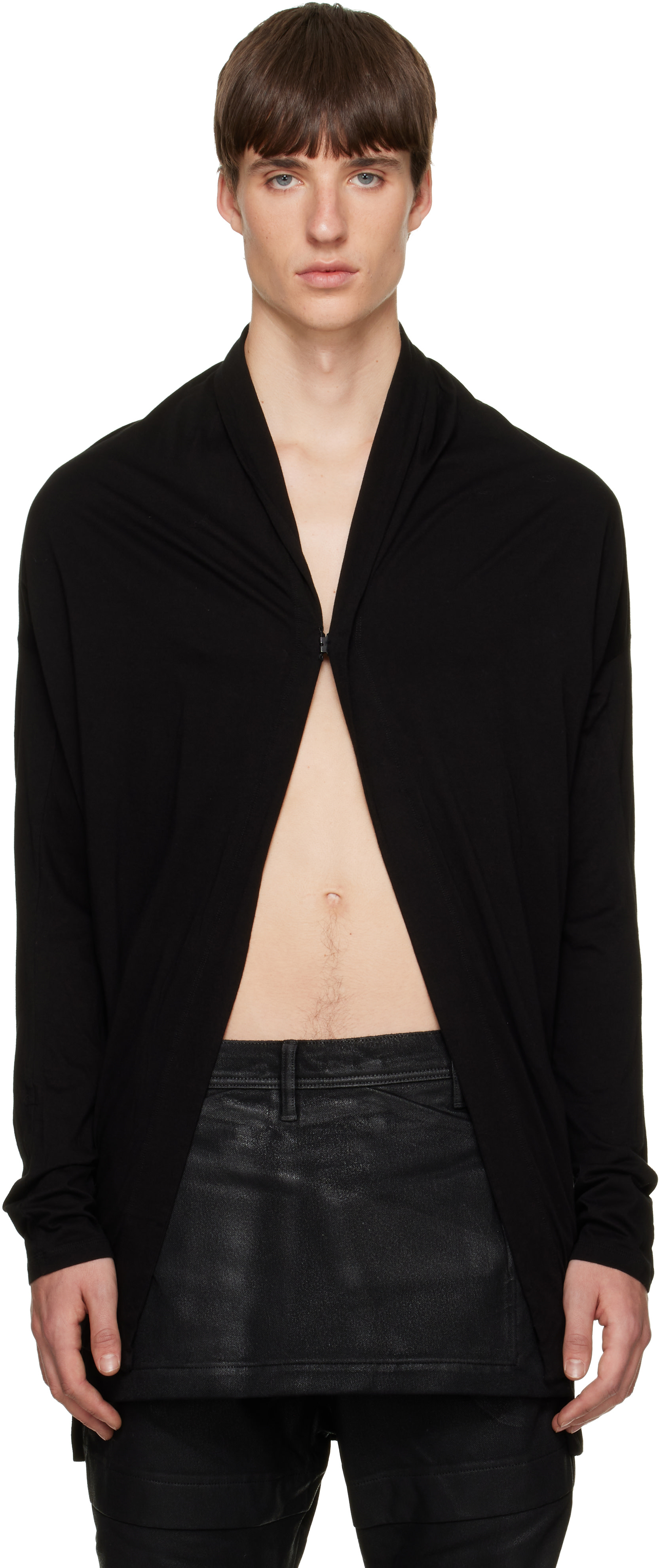 Julius - Black Drape Cardigan