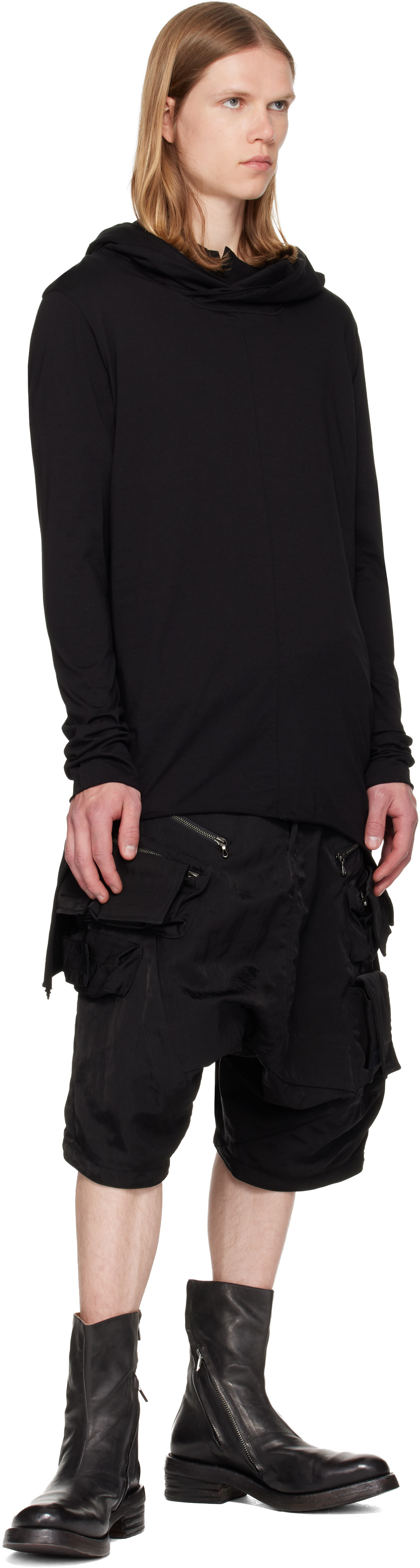 Julius - Pull à capuche noir