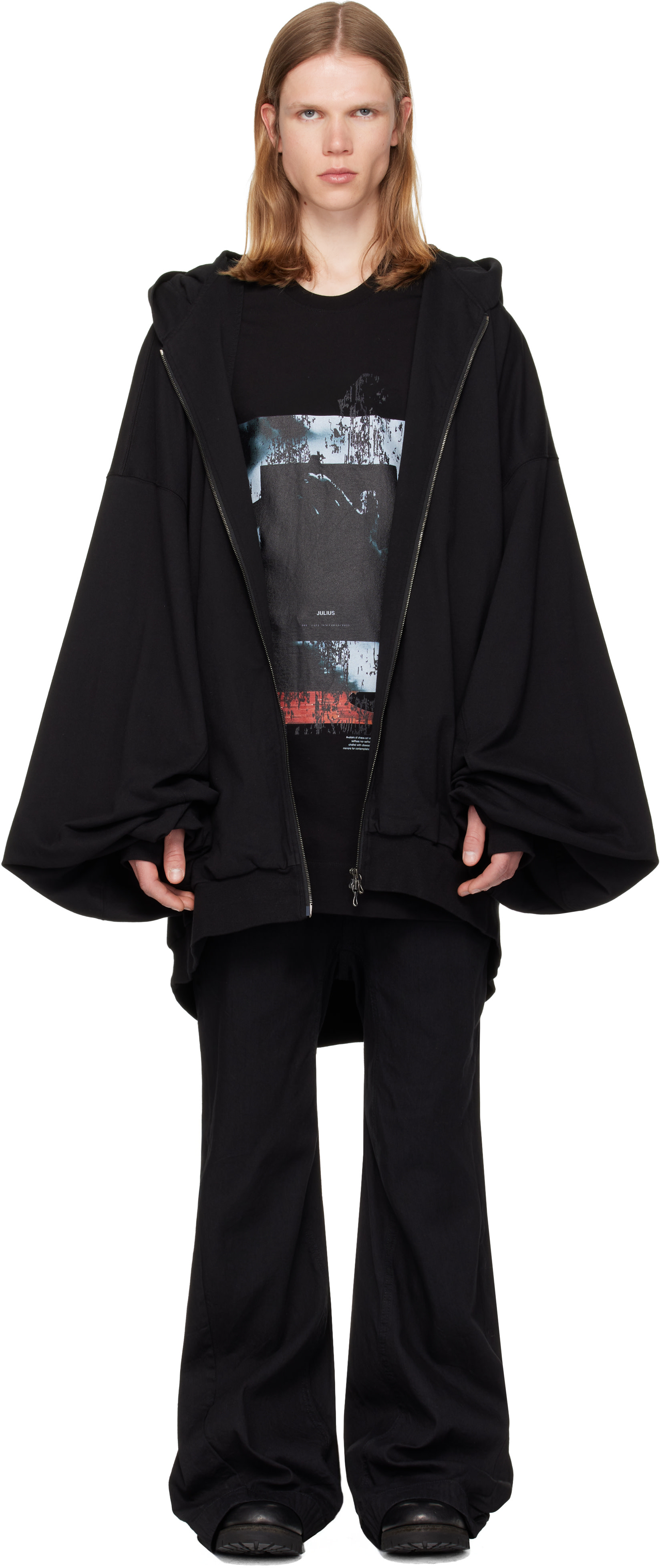 Julius - Pull à capuche Berg noir