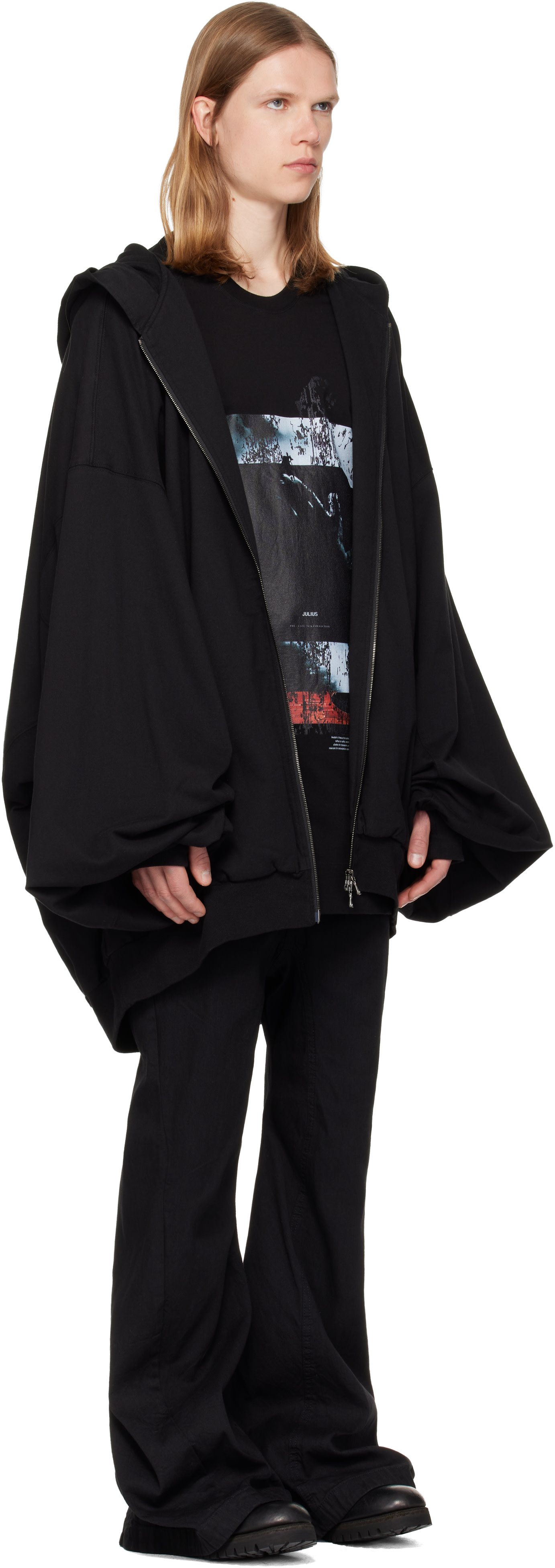 Julius - Pull à capuche Berg noir