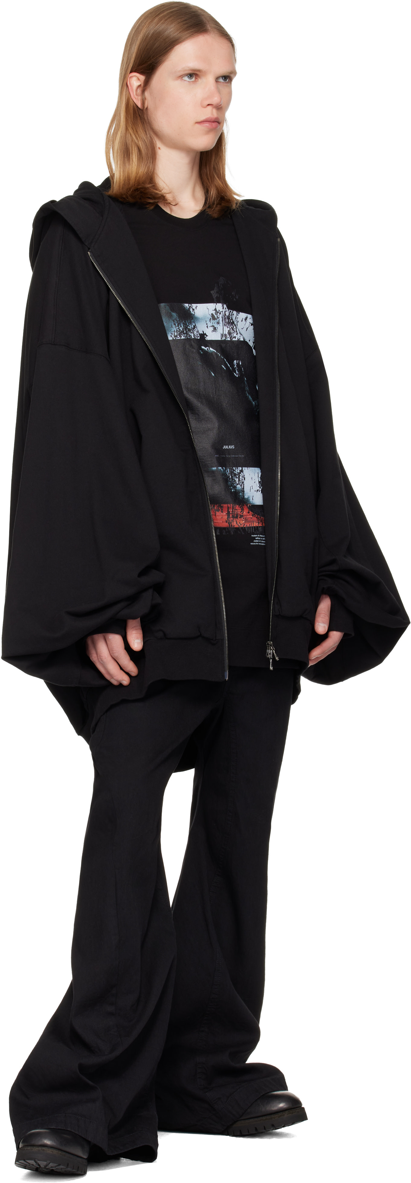 Julius - Pull à capuche Berg noir