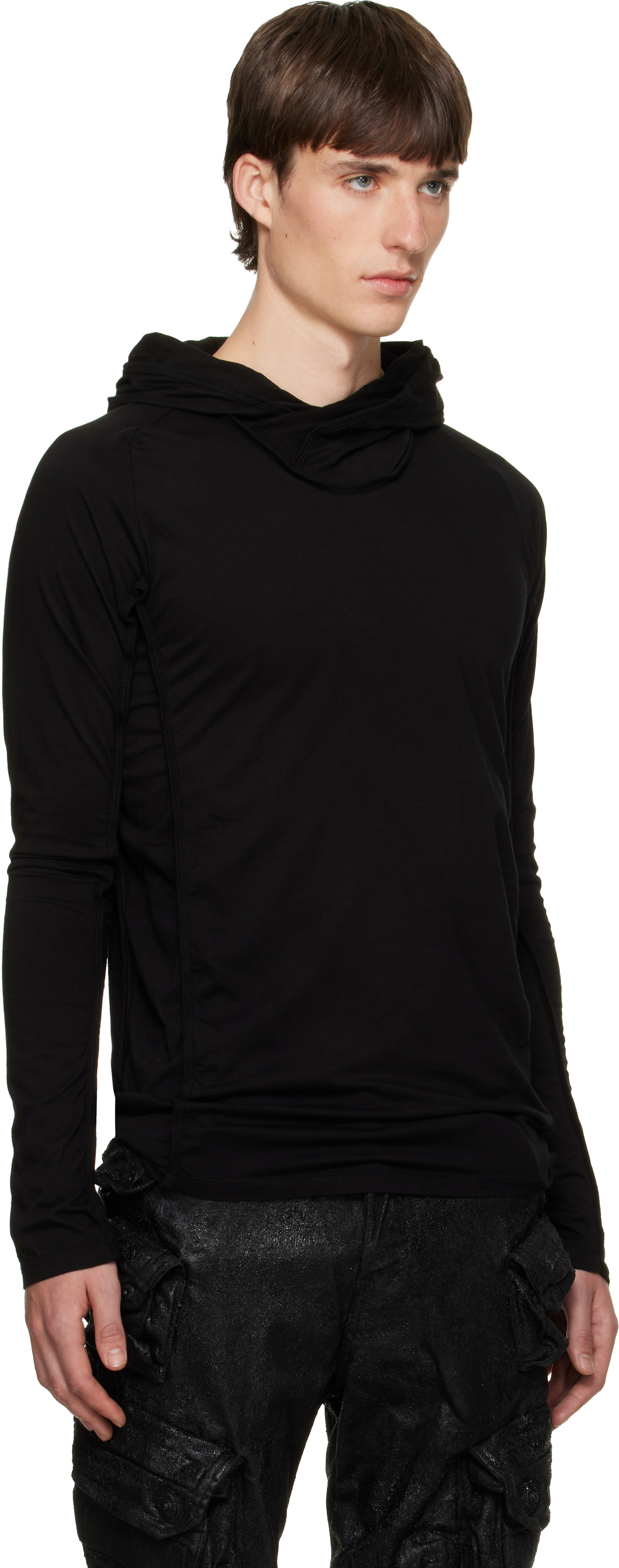 Julius - Black Hooded Top