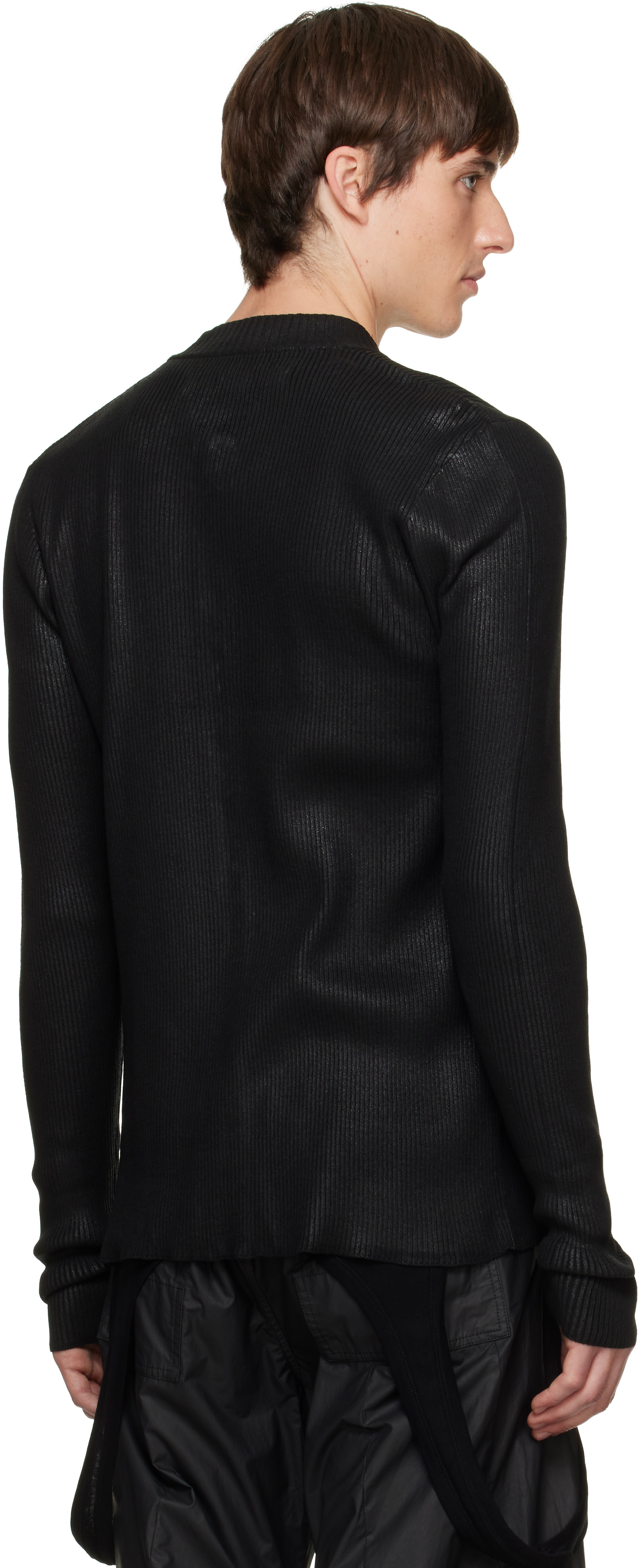 Julius - Pull Skinny noir à glissière