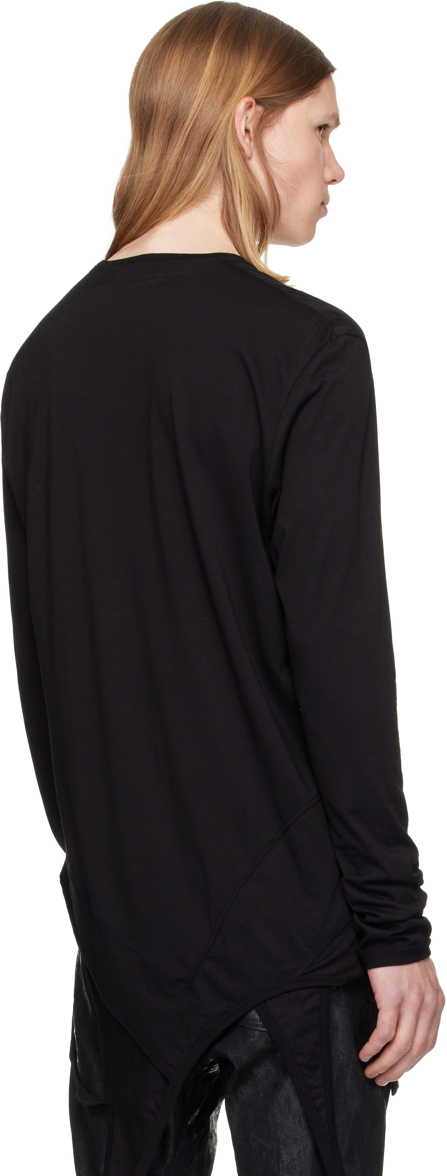 julius long sleeve ロンt Julius: Black Loots Long Sleeve T-shirt | SSENSE
