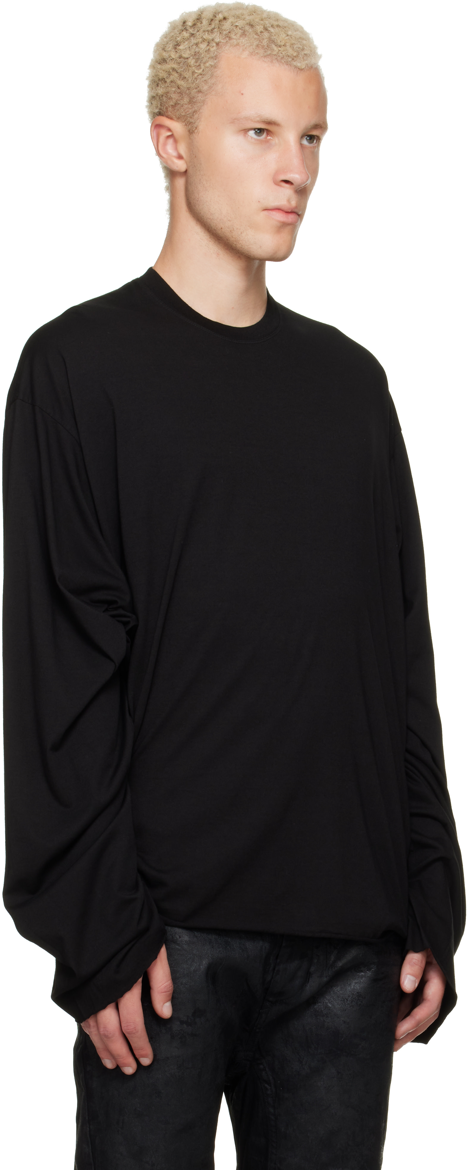 Julius: Black Long Sleeve Over T-shirt | SSENSE Japan