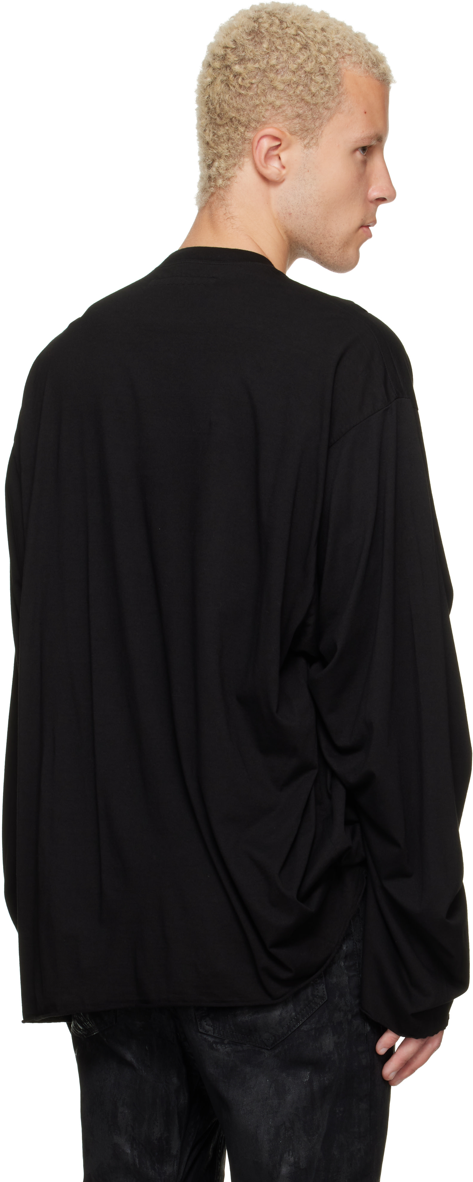 Julius: Black Long Sleeve Over T-shirt | SSENSE