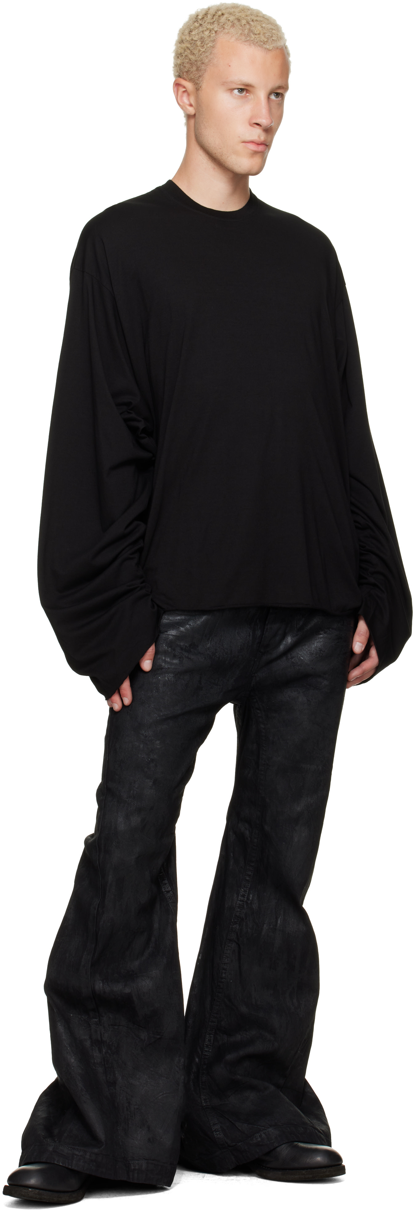 Julius: Black Long Sleeve Over T-shirt | SSENSE