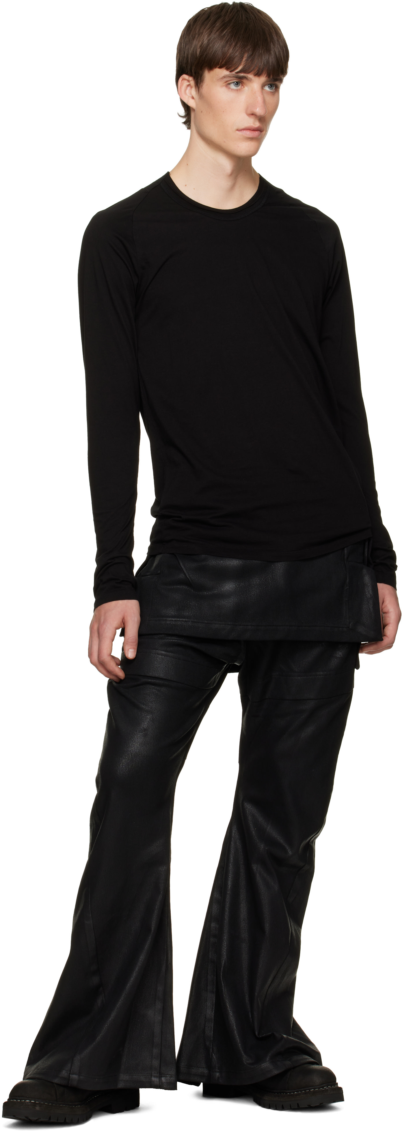 Julius - Black Seamed Neck Top