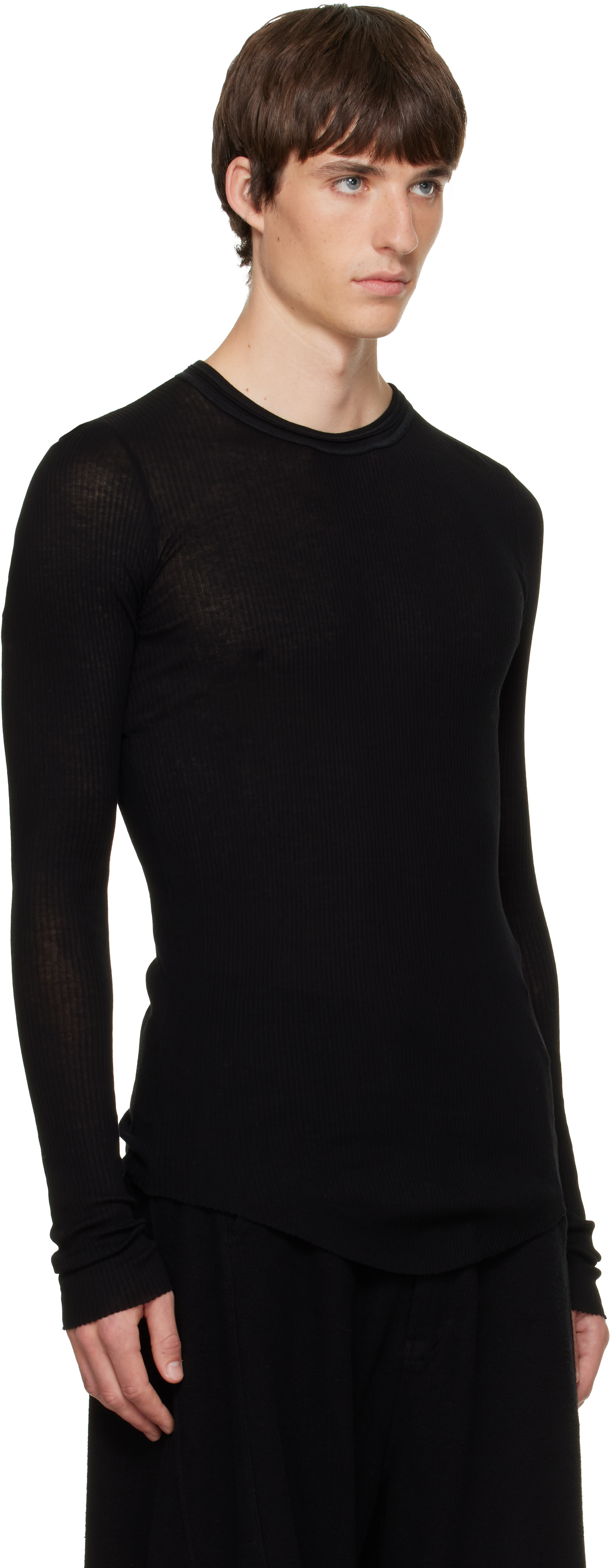 Julius: Black Skinny T-shirt | SSENSE