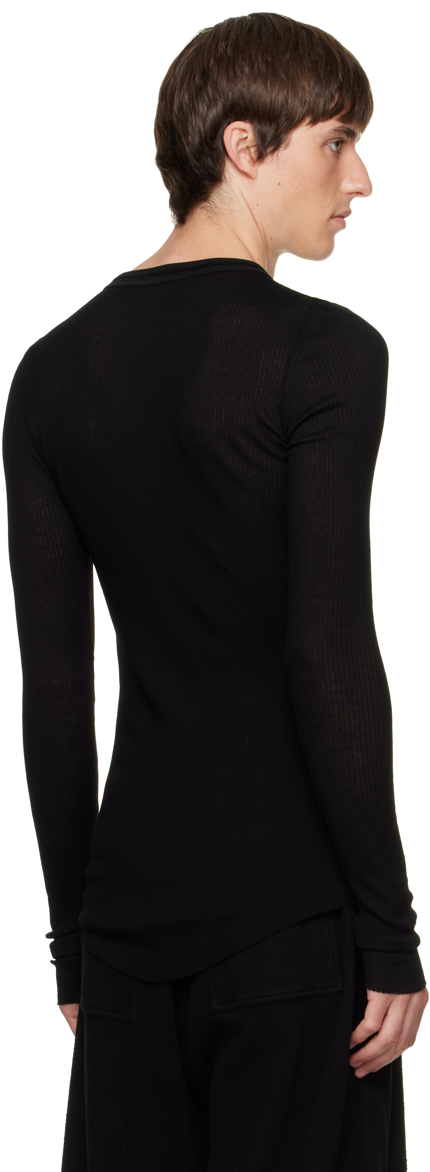Julius: Black Skinny T-shirt | SSENSE