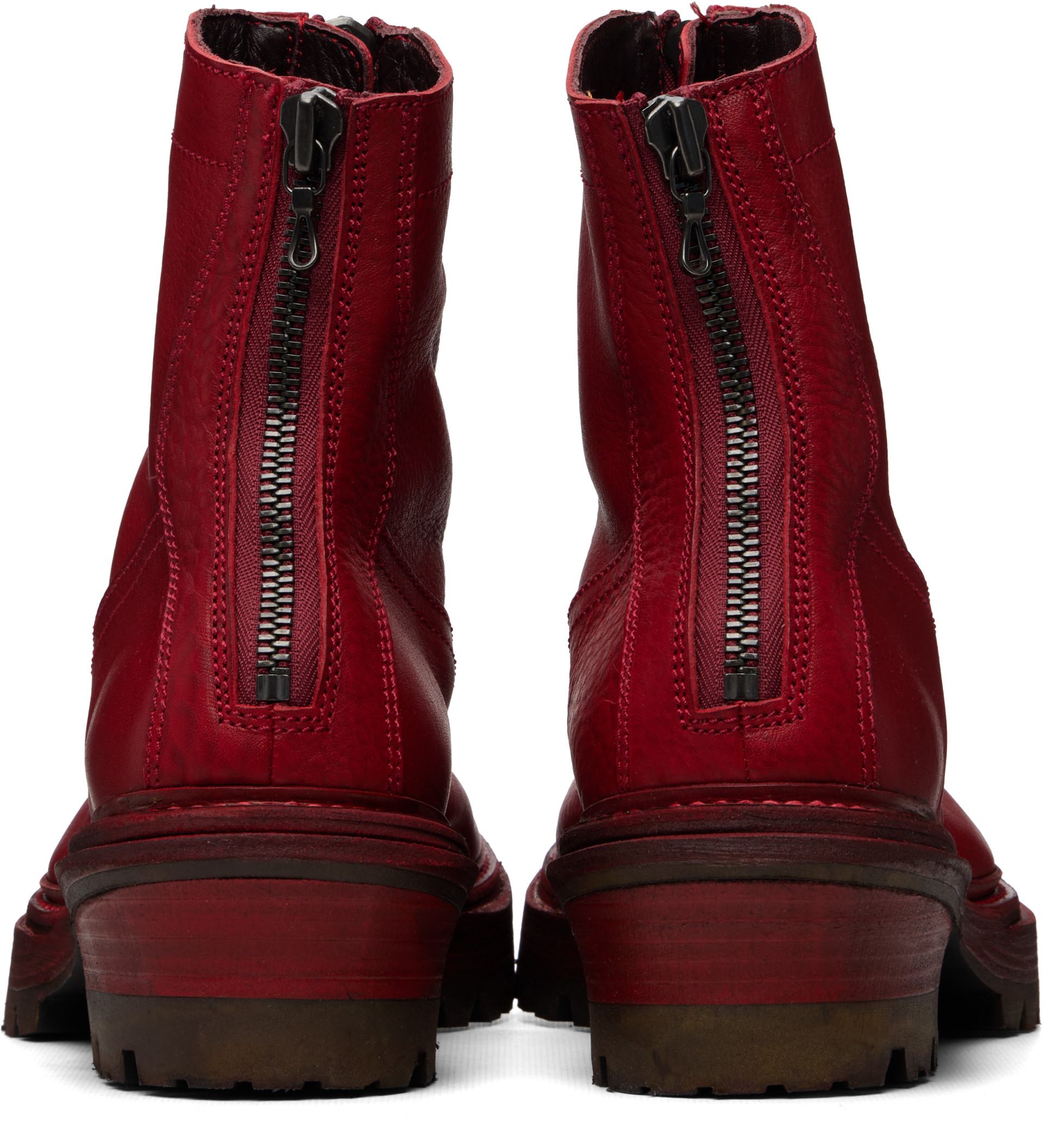Julius - Red Front Zip Boots