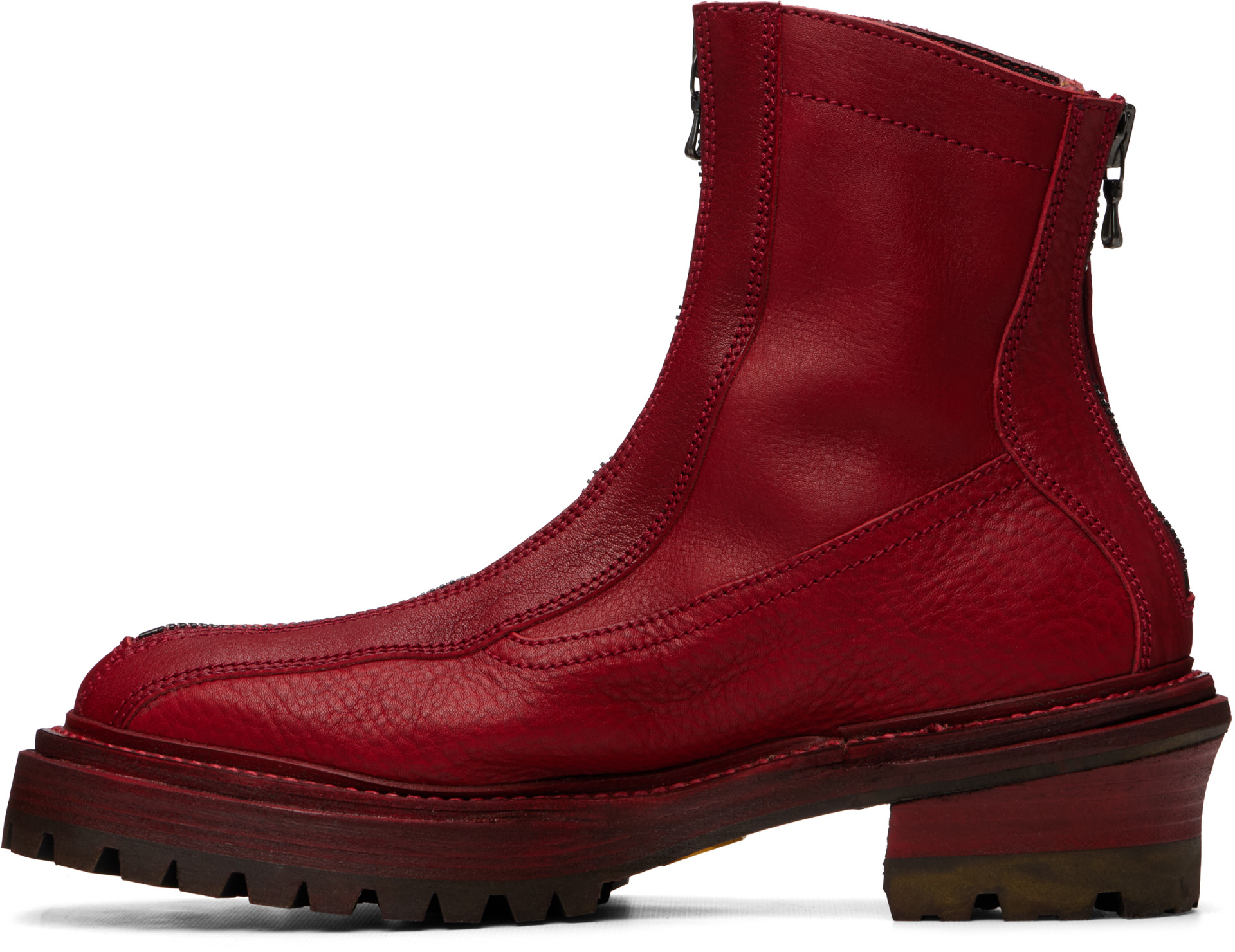 Julius - Red Front Zip Boots