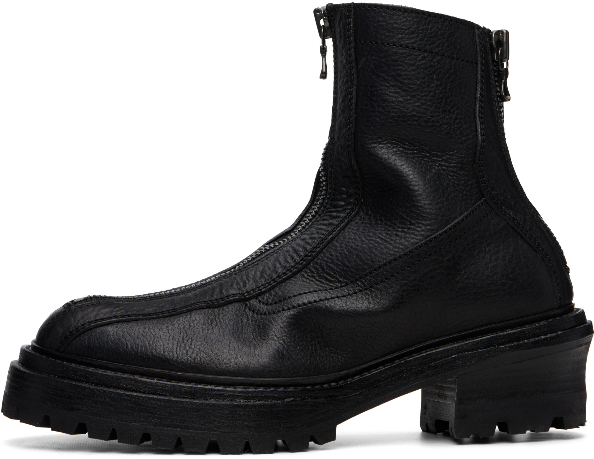 Julius - Black Front Zip Boots