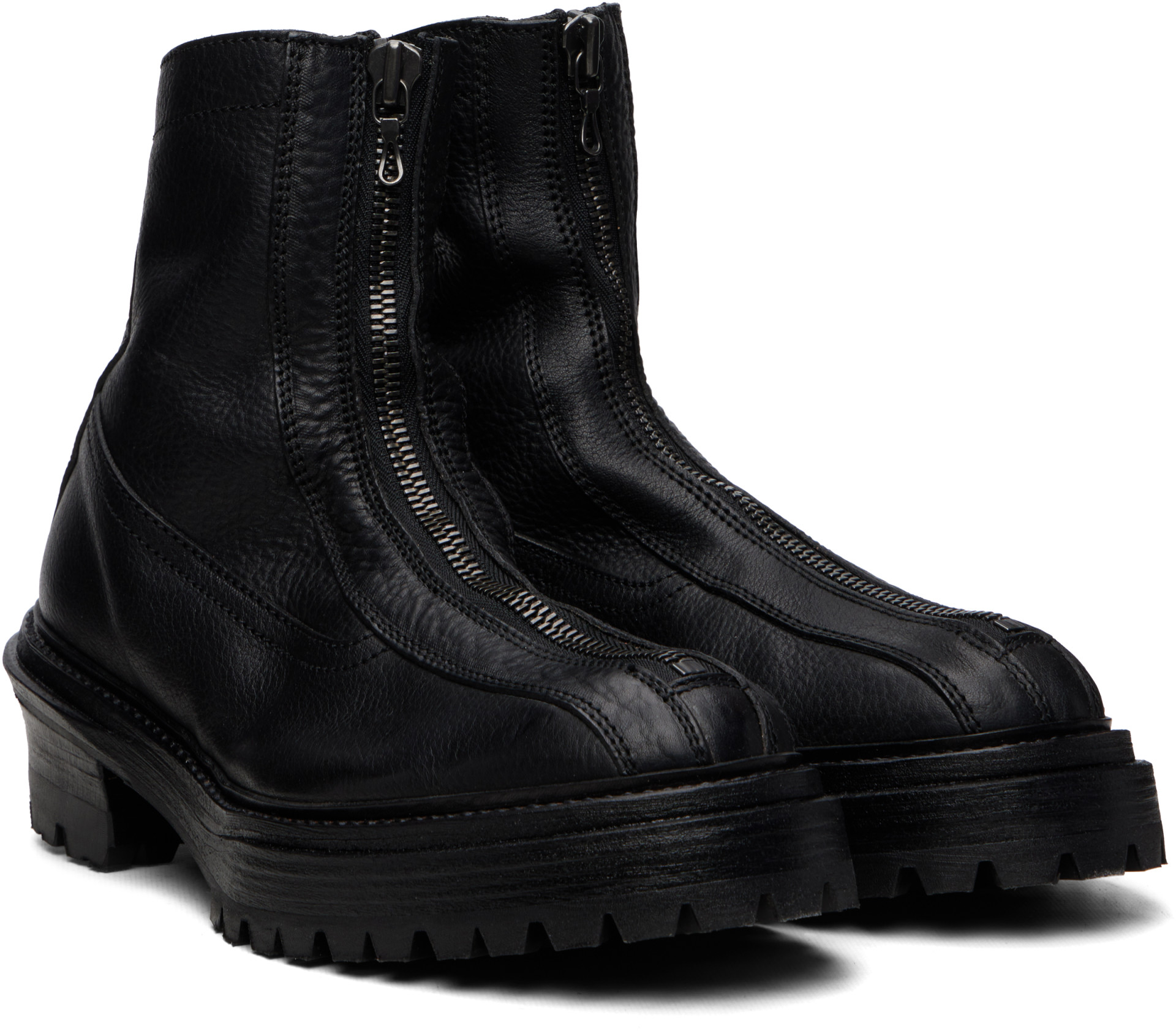 Julius - Black Front Zip Boots