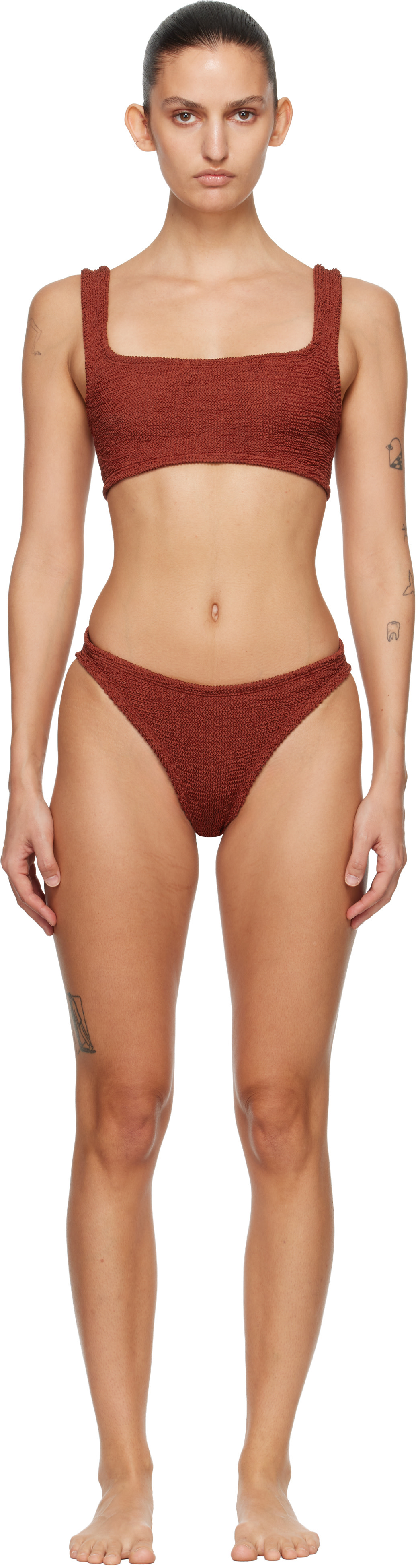 Hunza G: Burgundy Xandra Bikini | SSENSE
