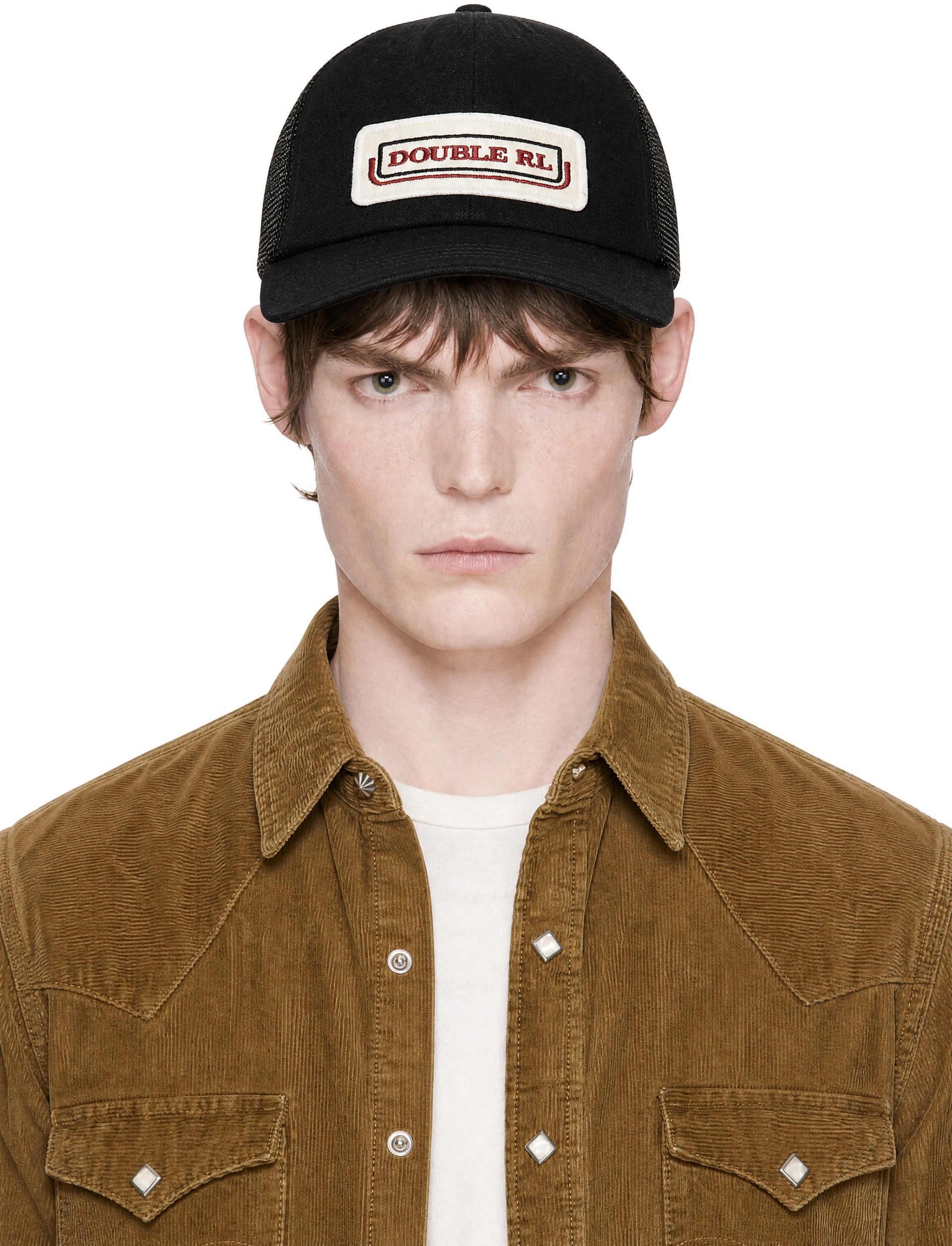RRL - Black Denim Mesh Trucker Cap