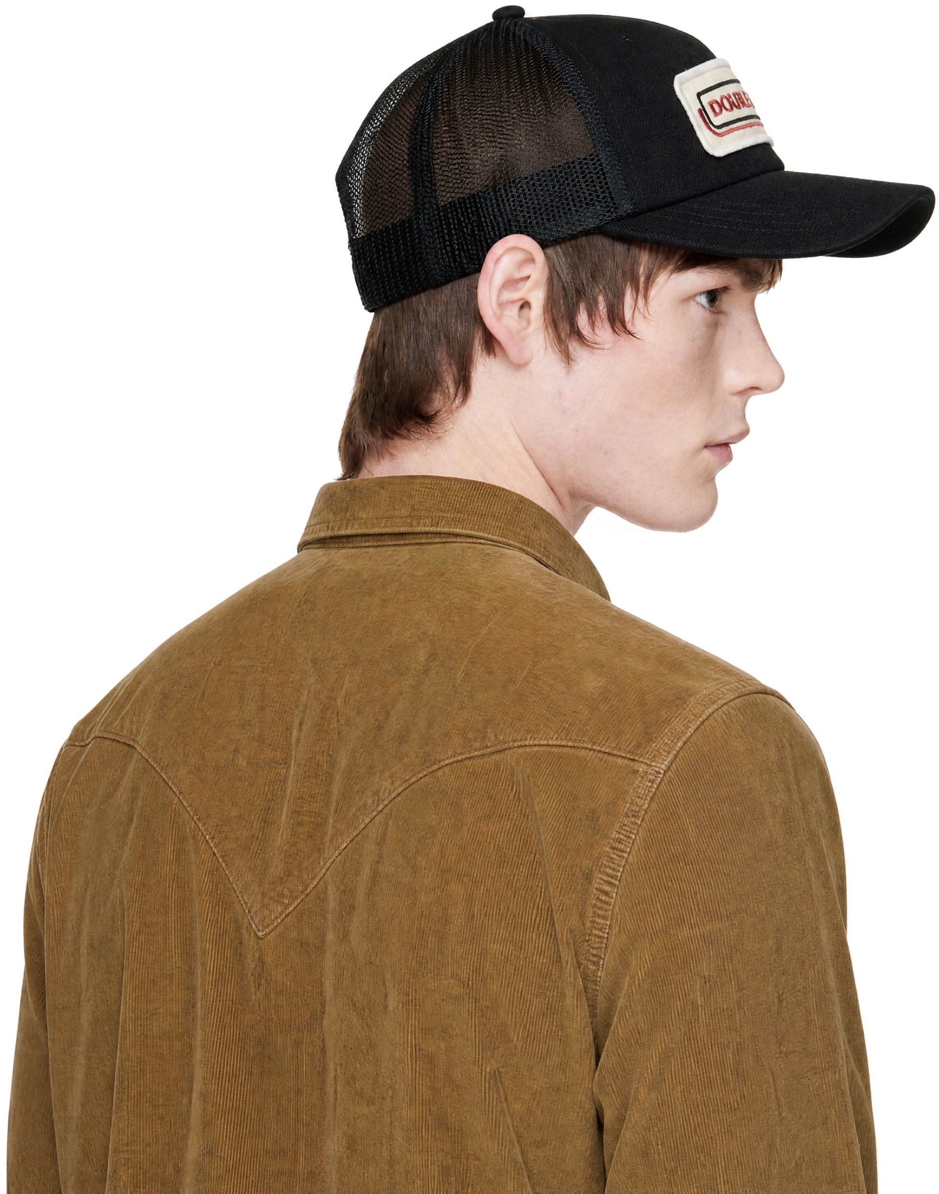 RRL - Black Denim Mesh Trucker Cap