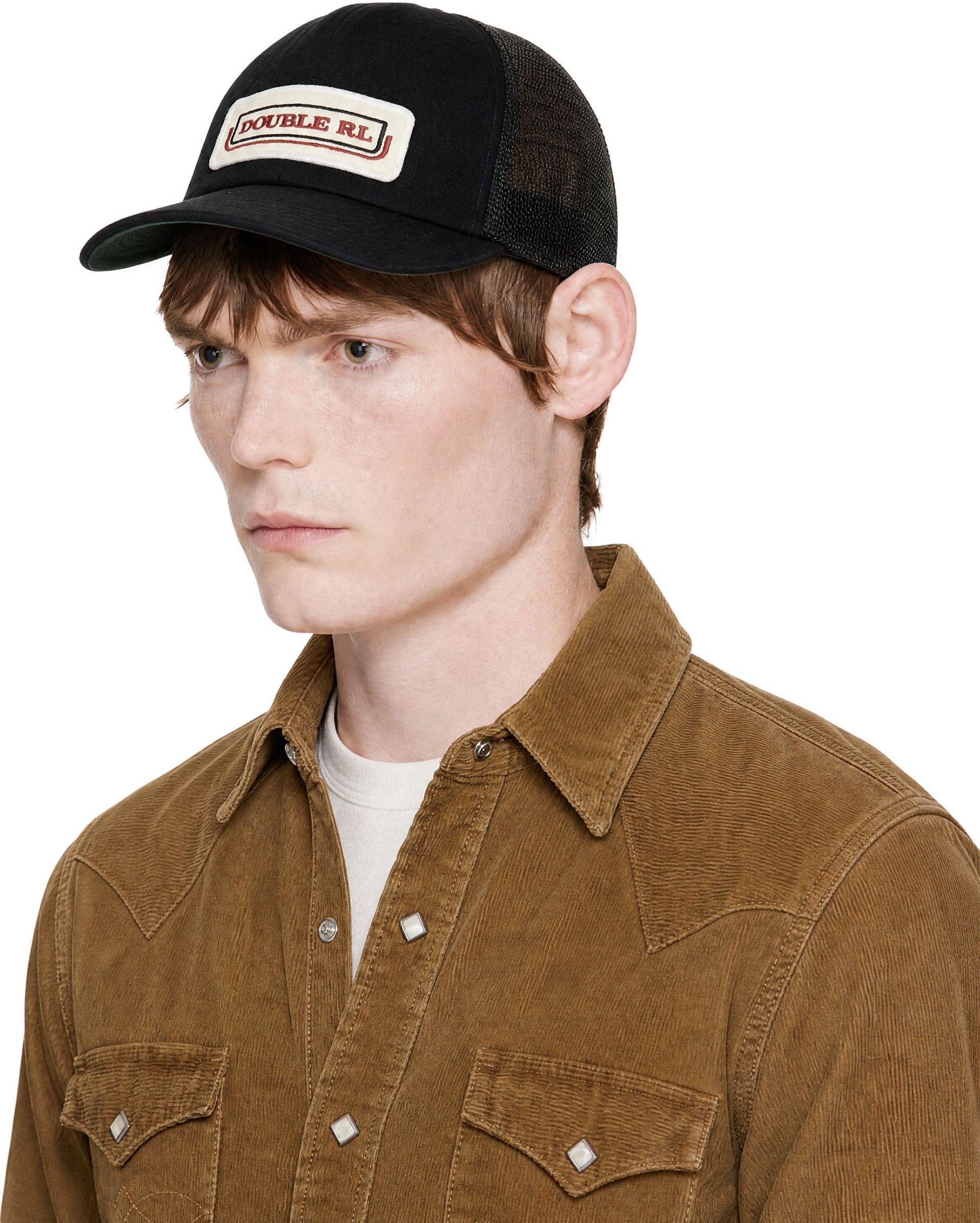 RRL - Black Denim Mesh Trucker Cap