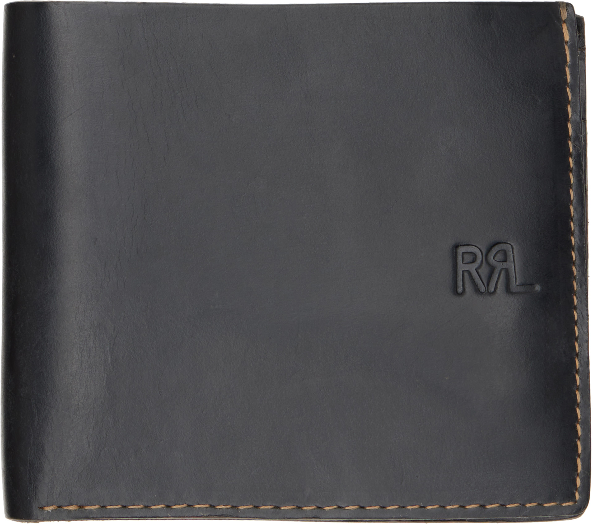 RRL - Black Leather Billfold Wallet