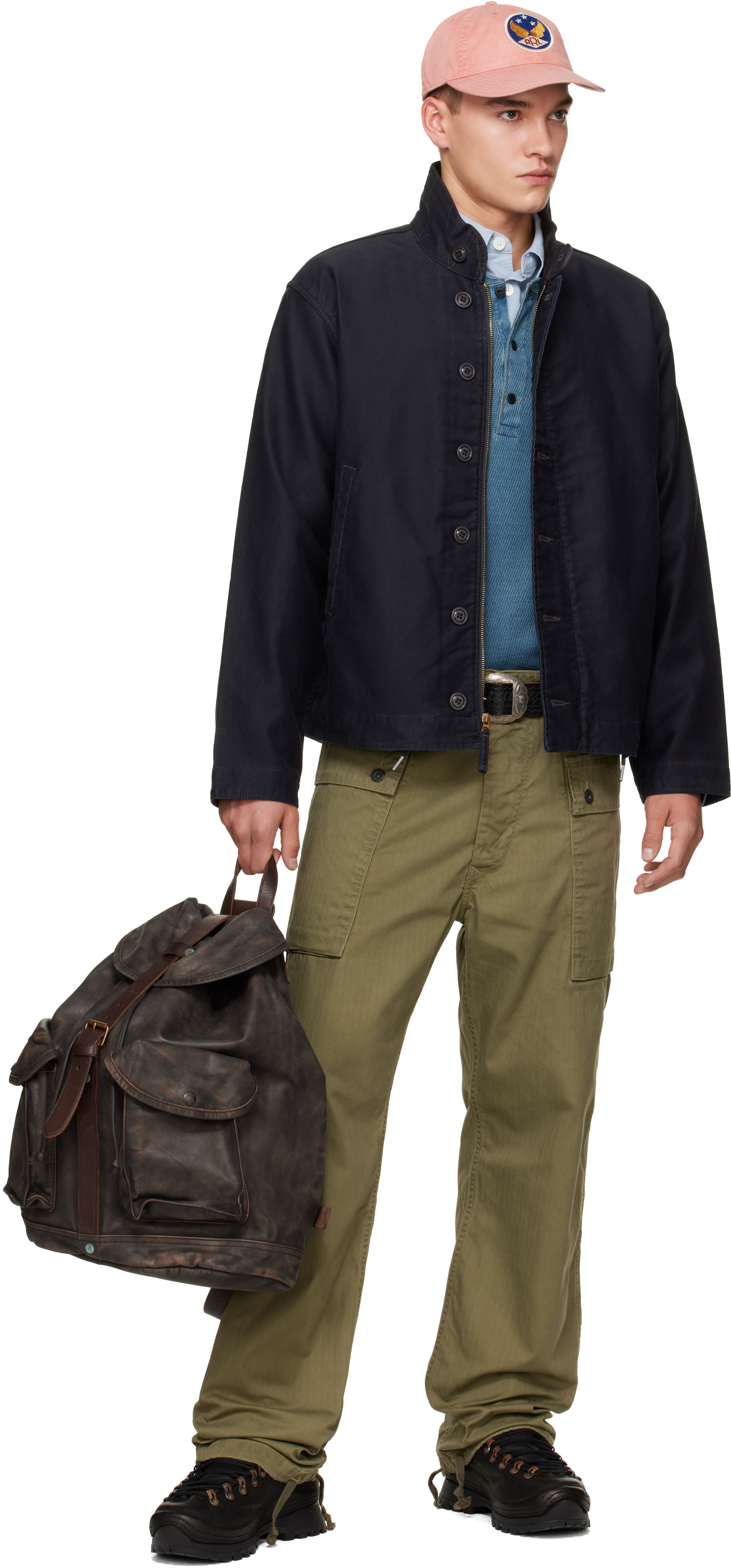 RRL - Brown Leather Rucksack Backpack