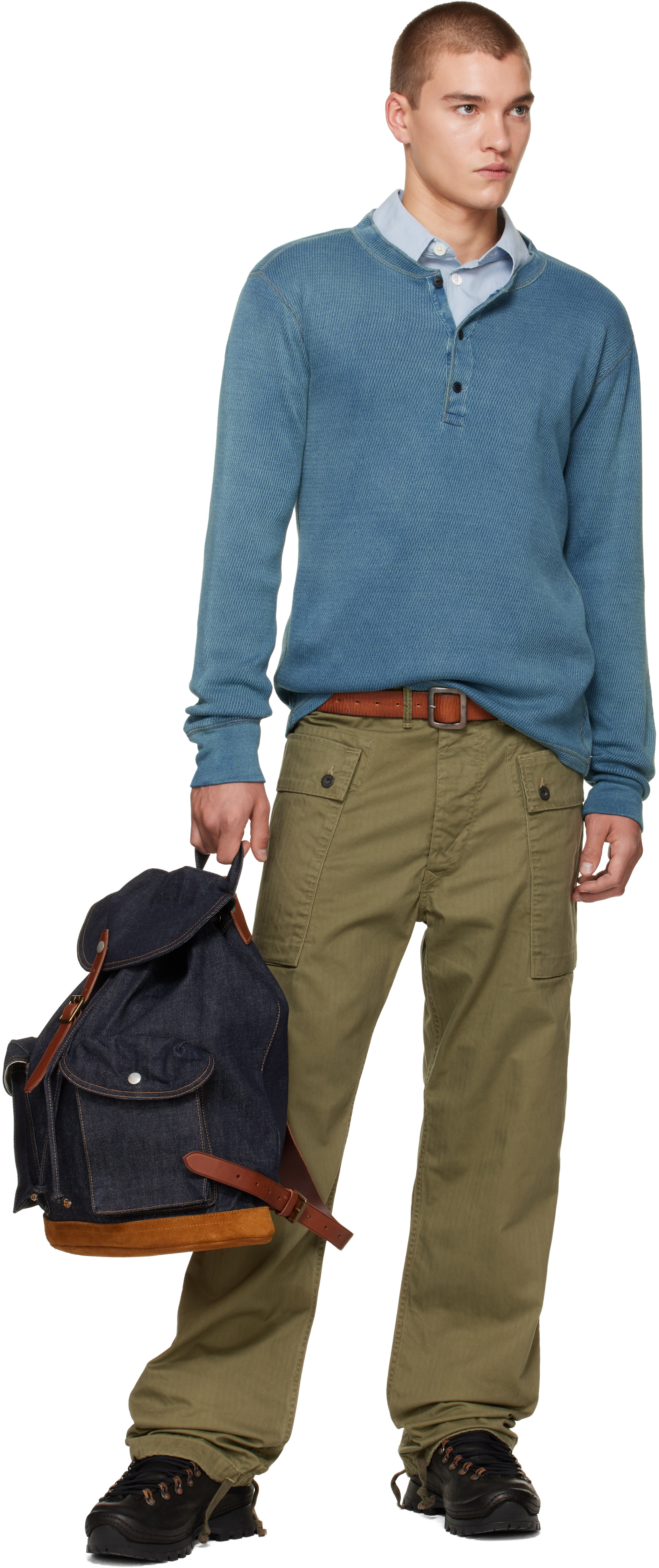 RRL - Indigo Denim Rucksack Backpack