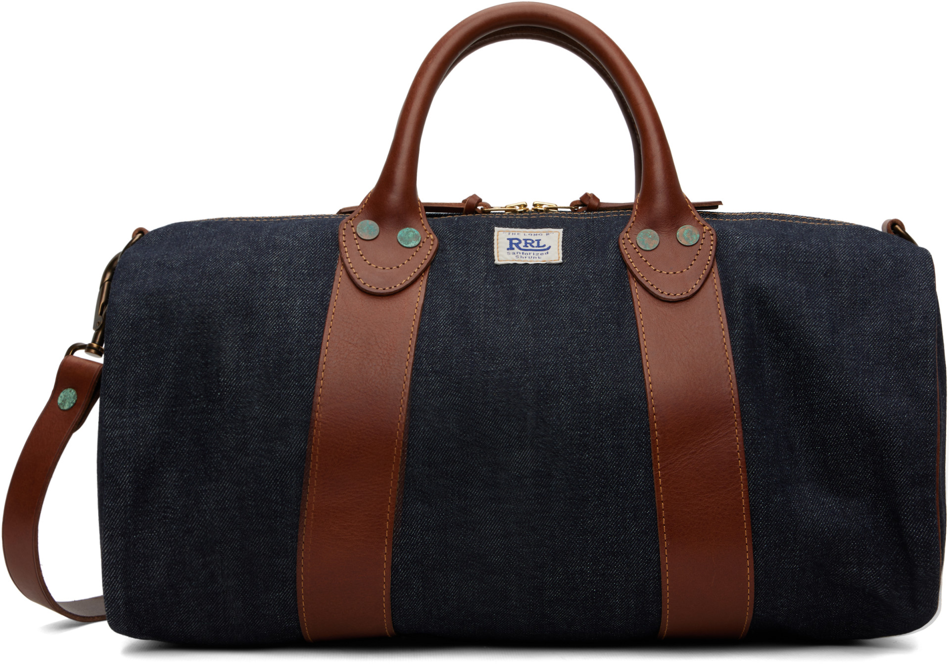 RRL - Indigo Denim Small Duffle Bag