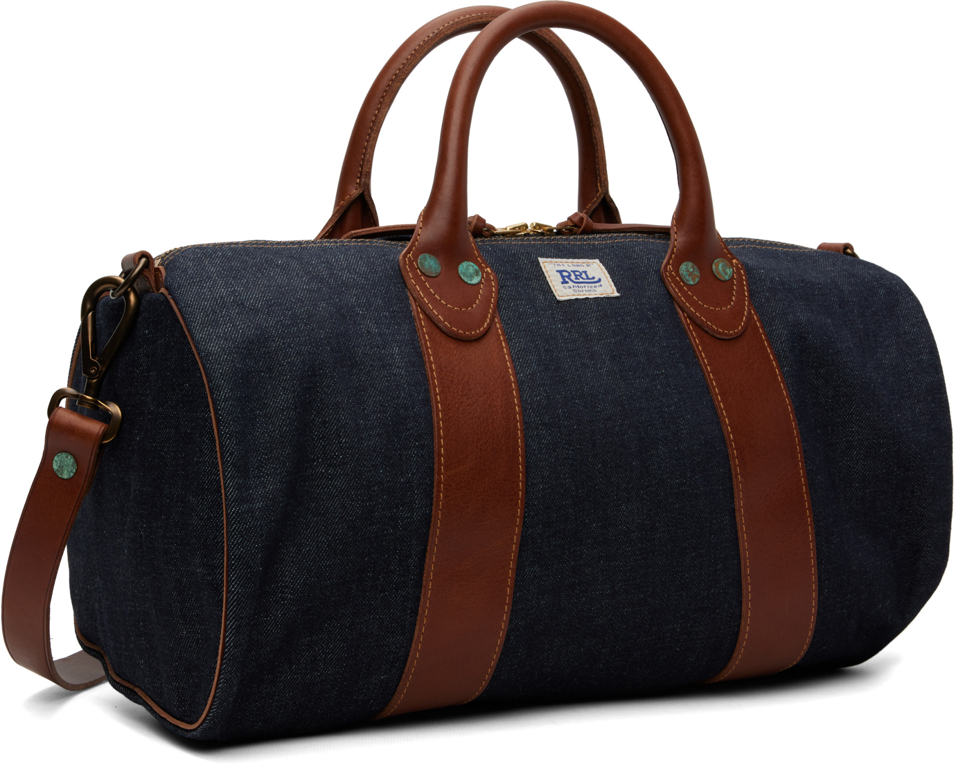 RRL - Indigo Denim Small Duffle Bag