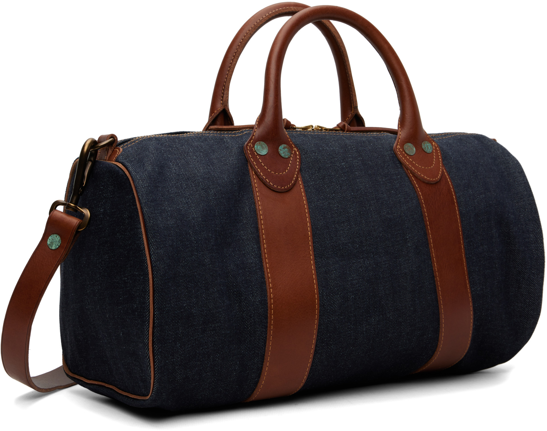 RRL - Indigo Denim Small Duffle Bag