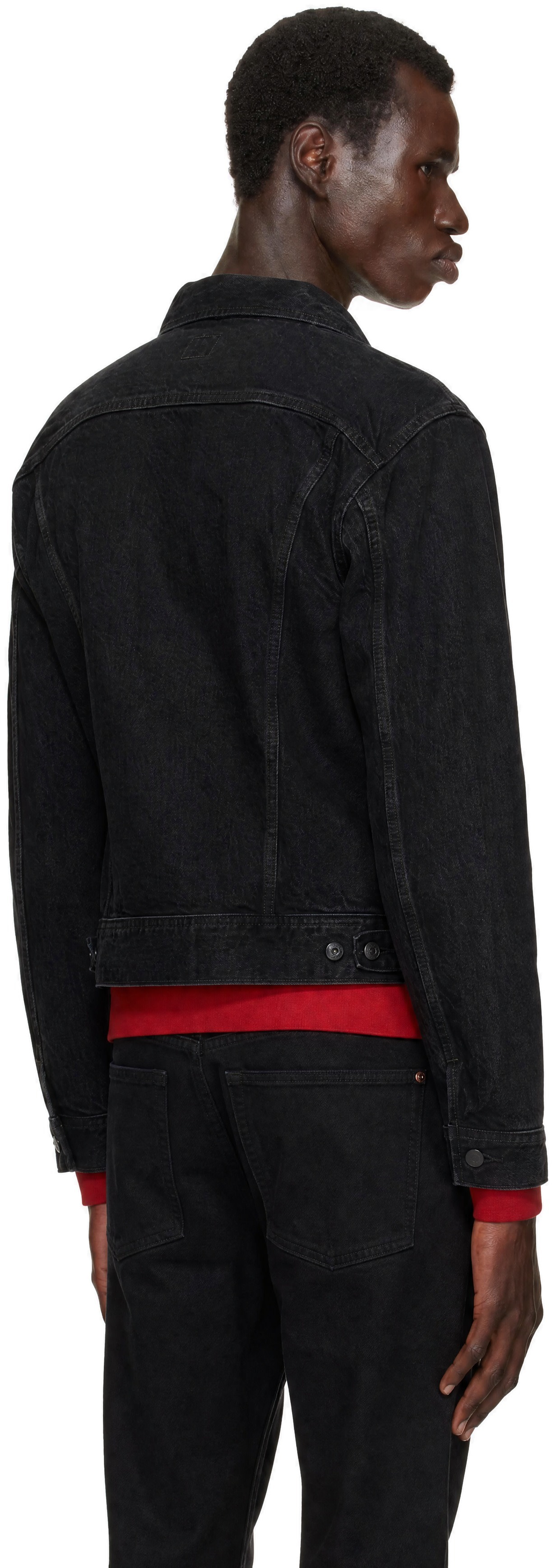 RRL - Black Worn-In Denim Trucker Jacket
