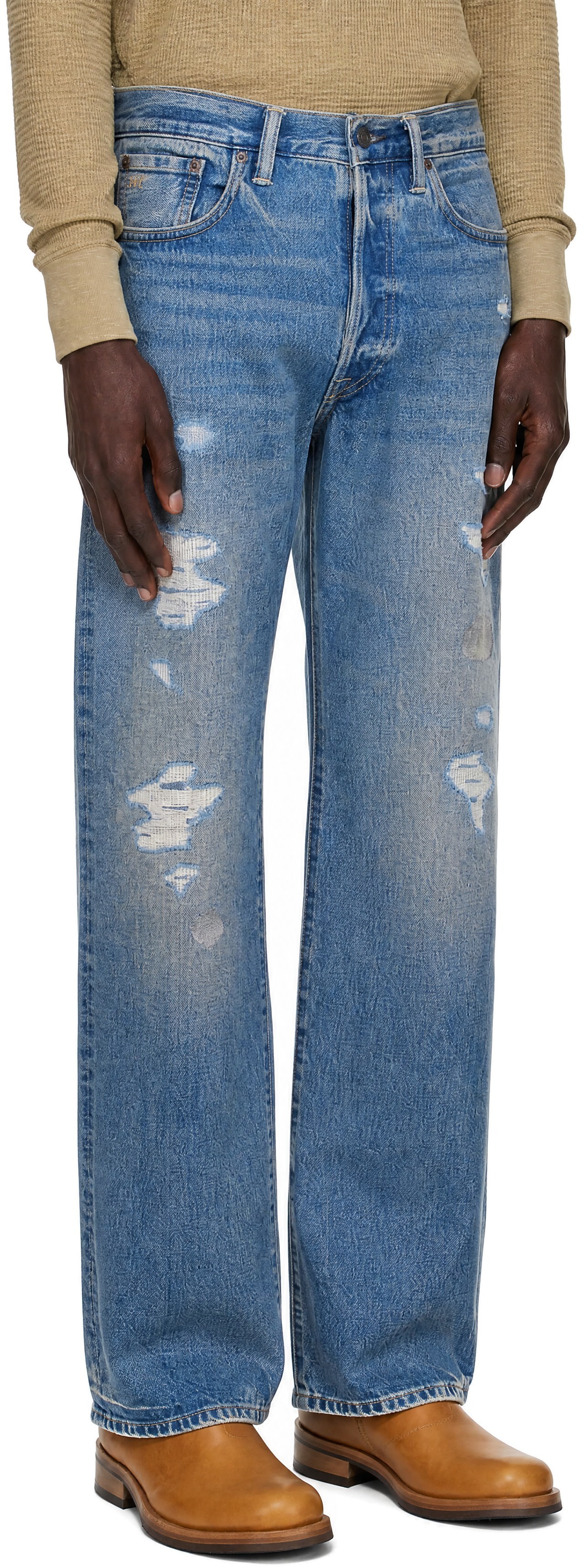 RRL - Blue Straight-Leg Jeans