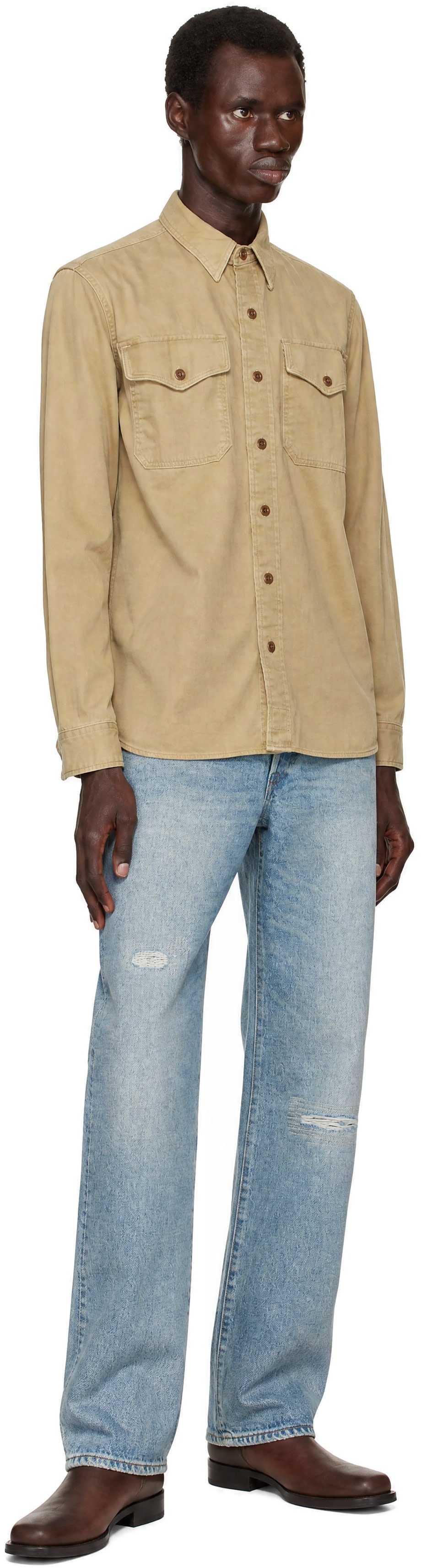 RRL: Blue Vintage 5-Pocket Jeans | SSENSE