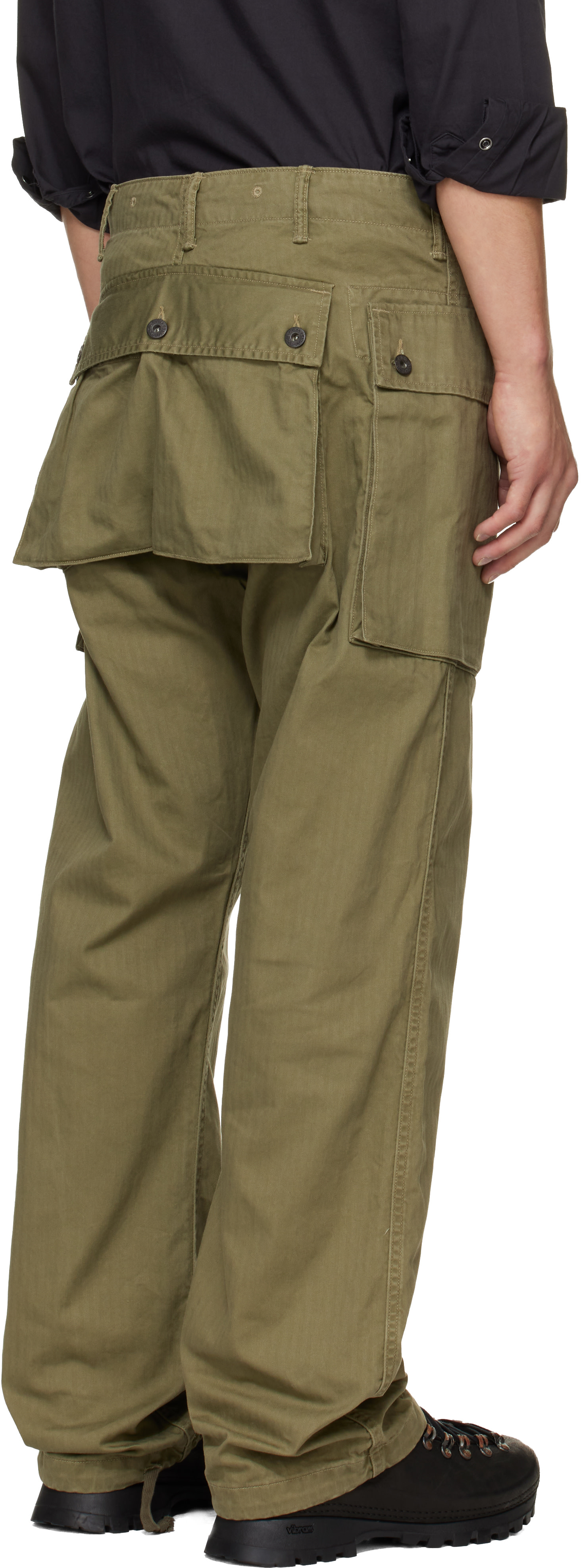 RRL - Khaki Herringbone Field Cargo Pants
