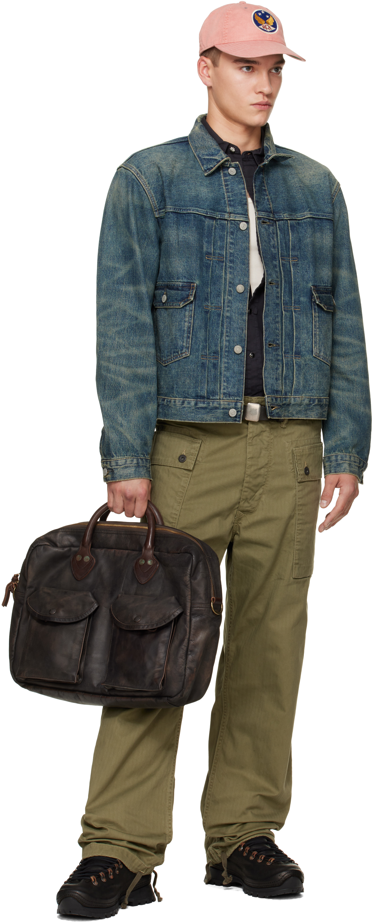 RRL - Khaki Herringbone Field Cargo Pants