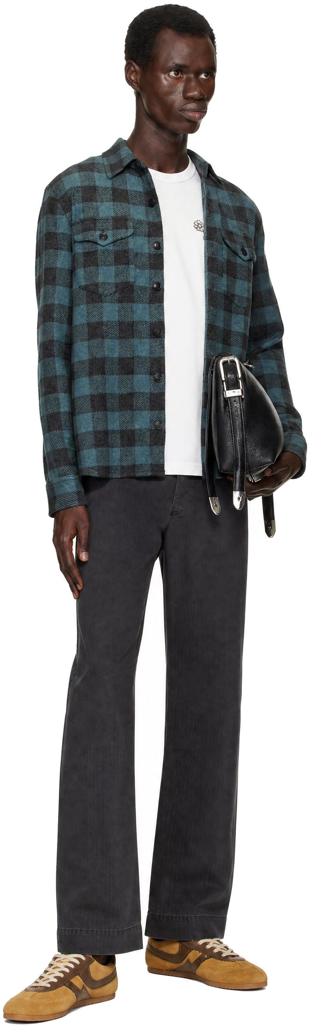 RRL - Gray Herringbone Cotton Trousers