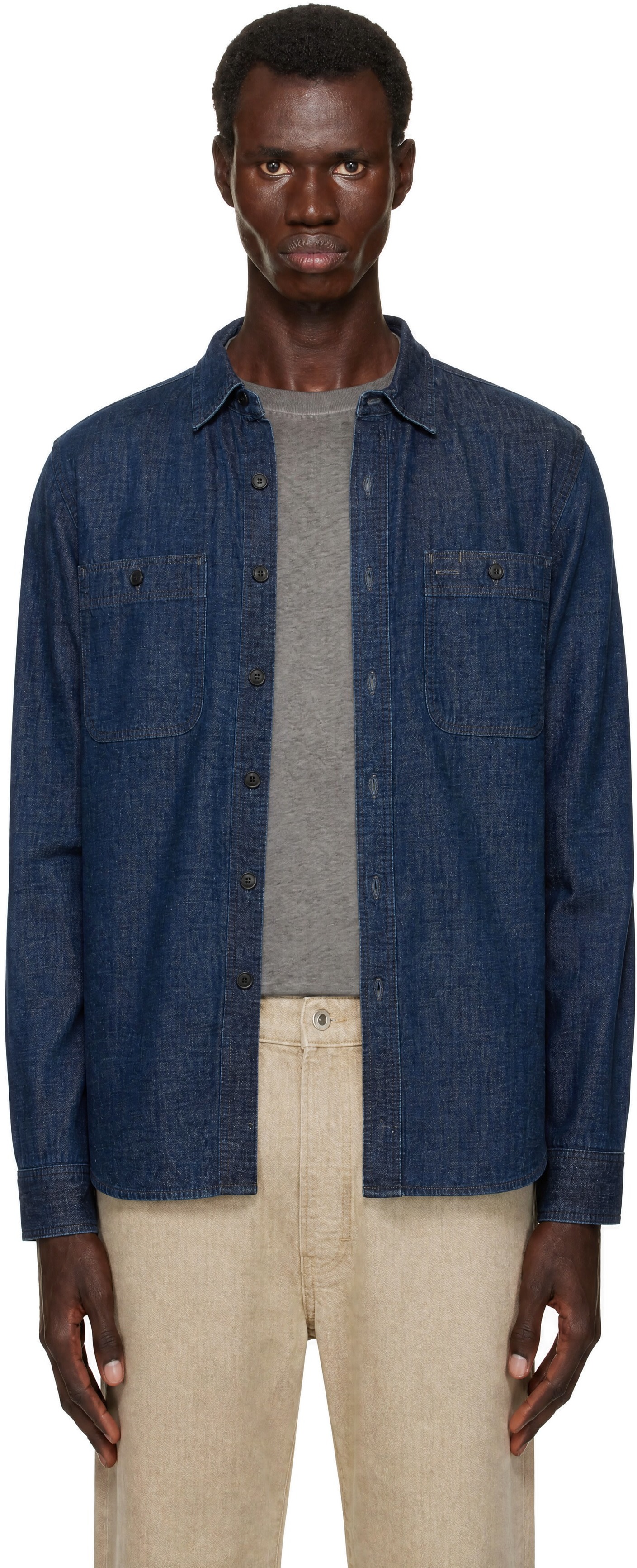 RRL - 蓝色 Work 牛仔衬衫