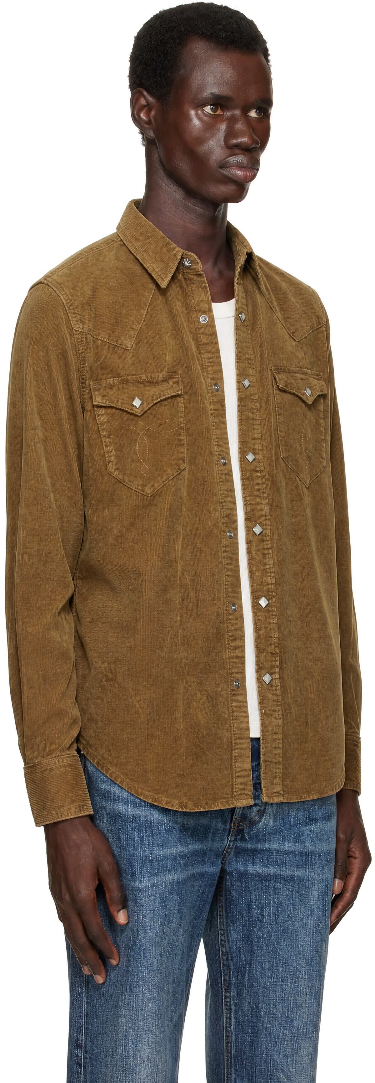RRL - 탠 코듀로이 셔츠