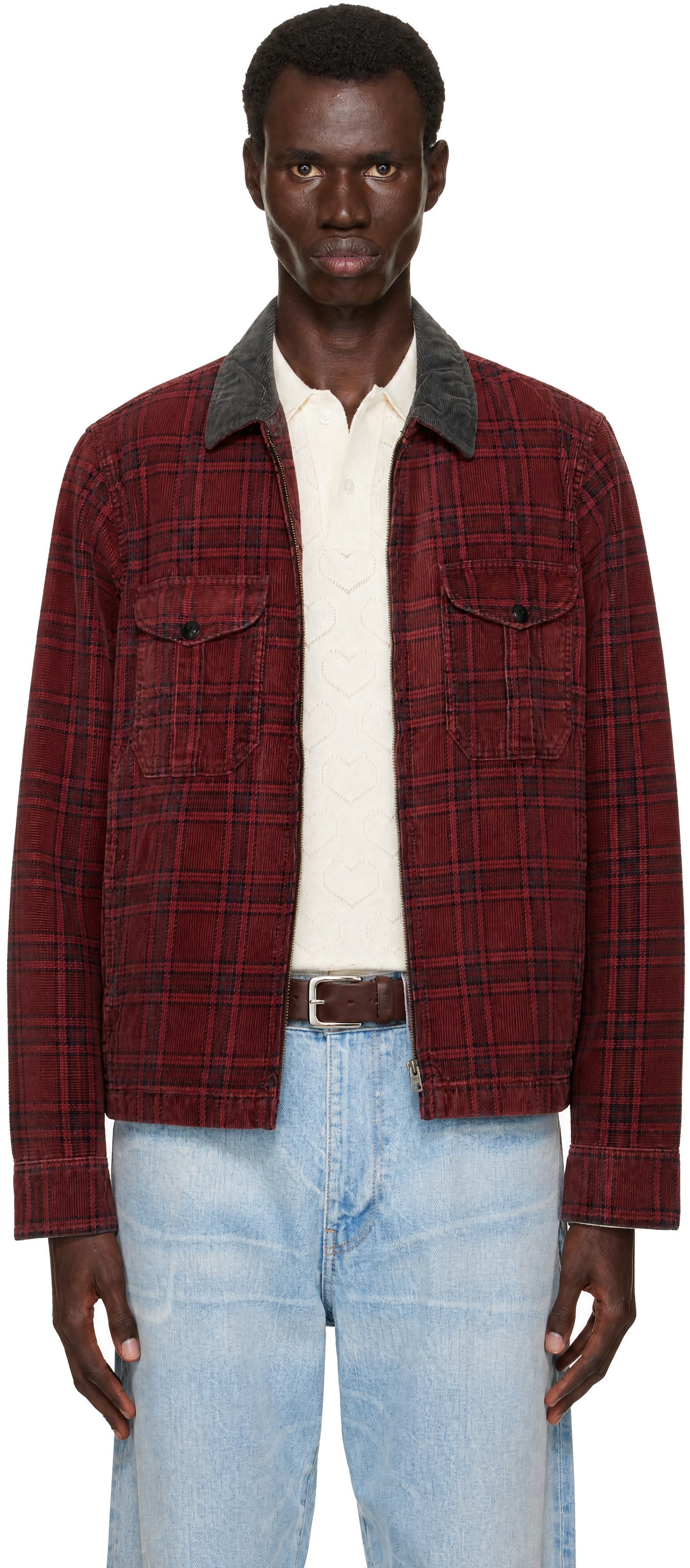 RRL - 红色 Check Corduroy 夹克